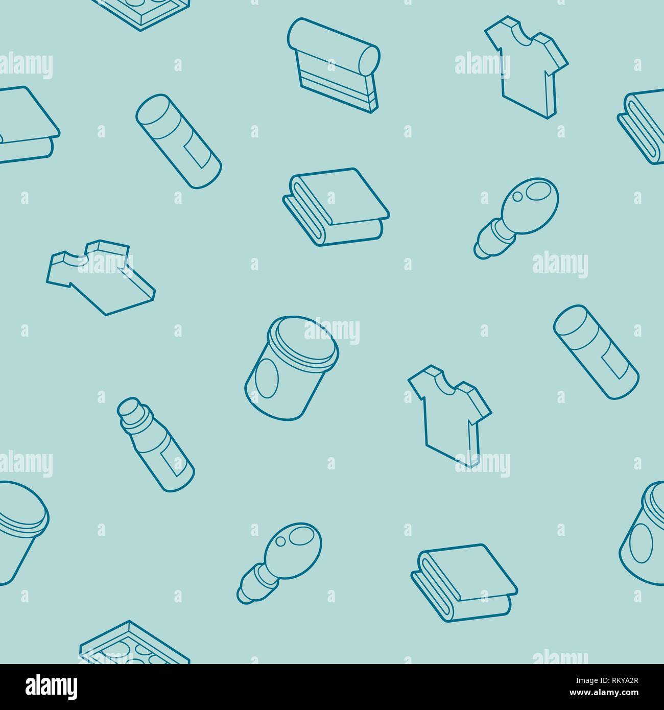 Silkskreen outline isometric pattern . Vector illustration, EPS 10 Stock Vector
