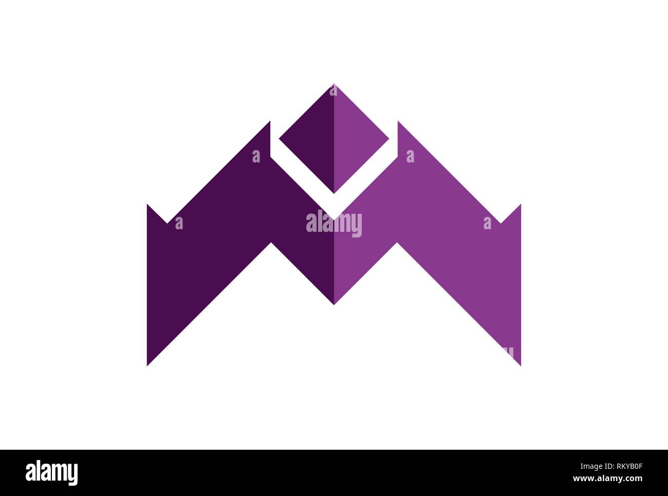 letter m up arrow logo icon vector vector concept flat design Stock ...