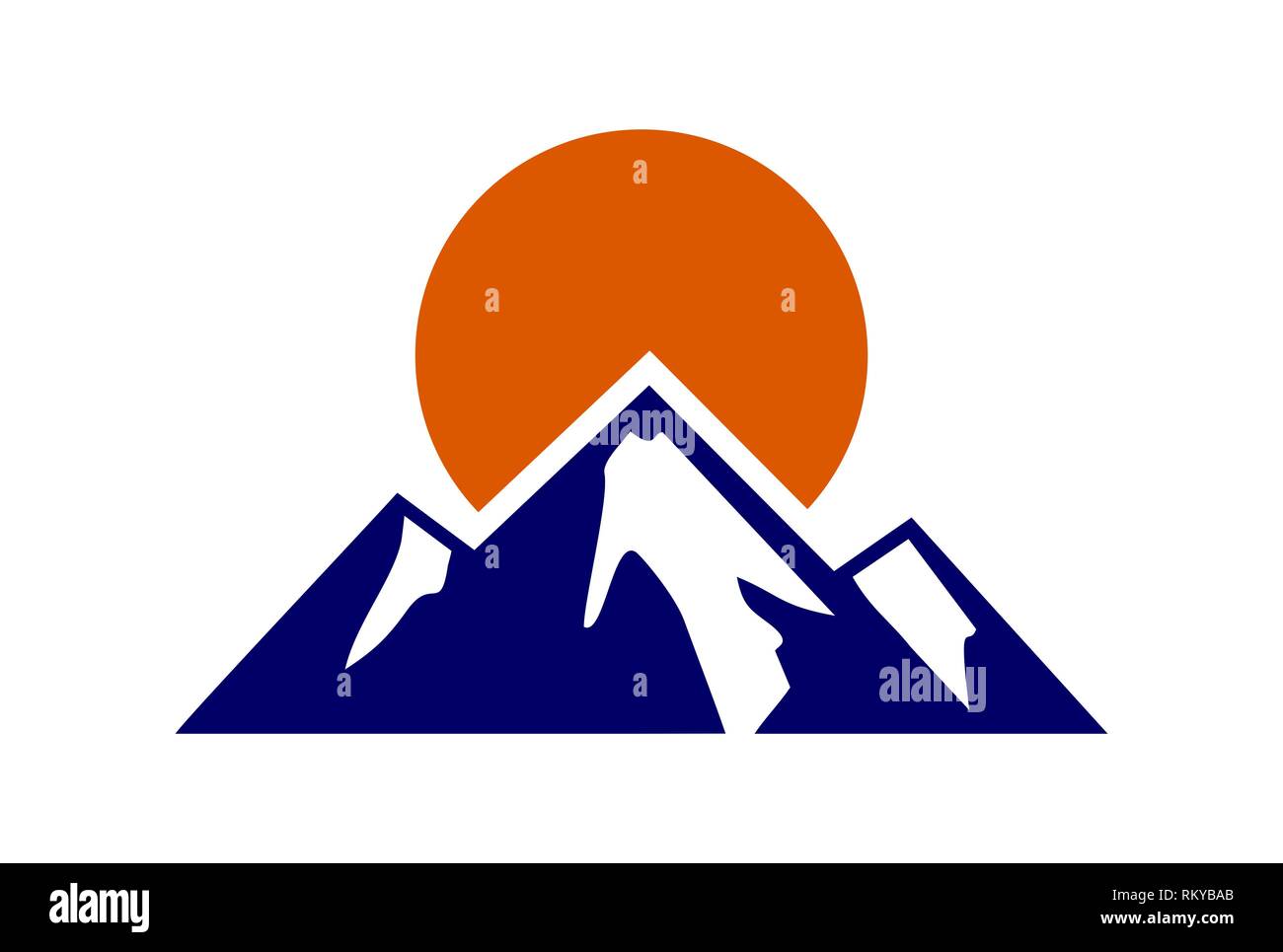 mountain abstract logo icon vector vector concept flat design Stock ...