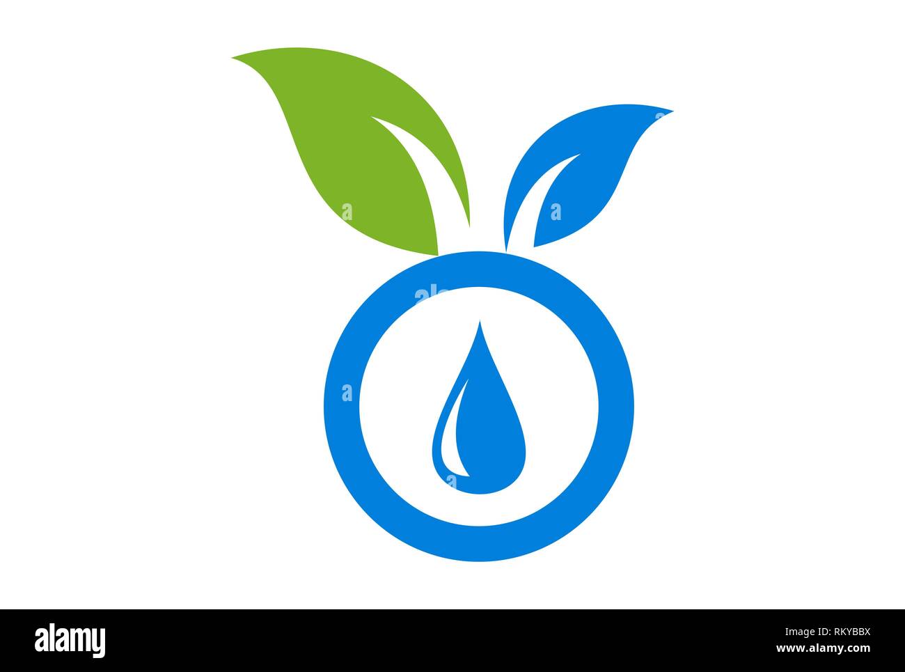 nature water mineral leaf logo icon vector concept flat design Stock ...