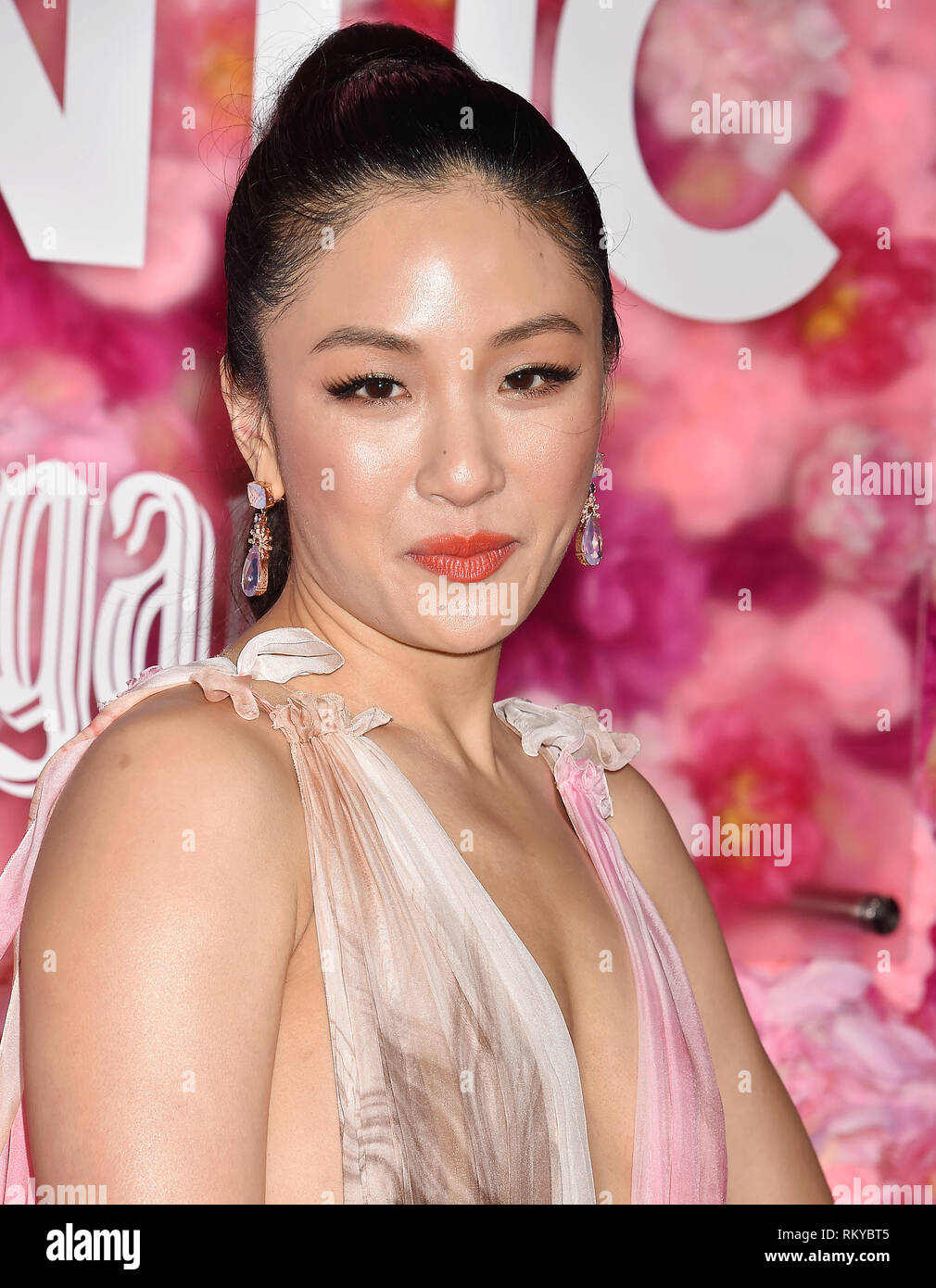 LOS ANGELES, CA - FEBRUARY 11: Constance Wu arrives at the Premiere Of