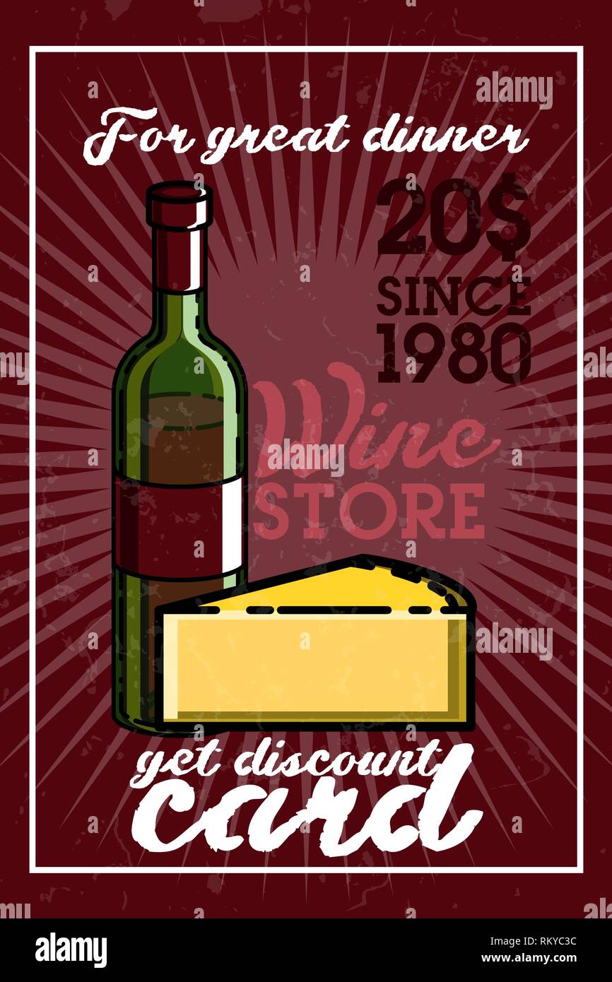 Color Vintage Wine Store Banner Template Isolated Icon Design Vector Illustration Eps 10 Stock Vector Image Art Alamy