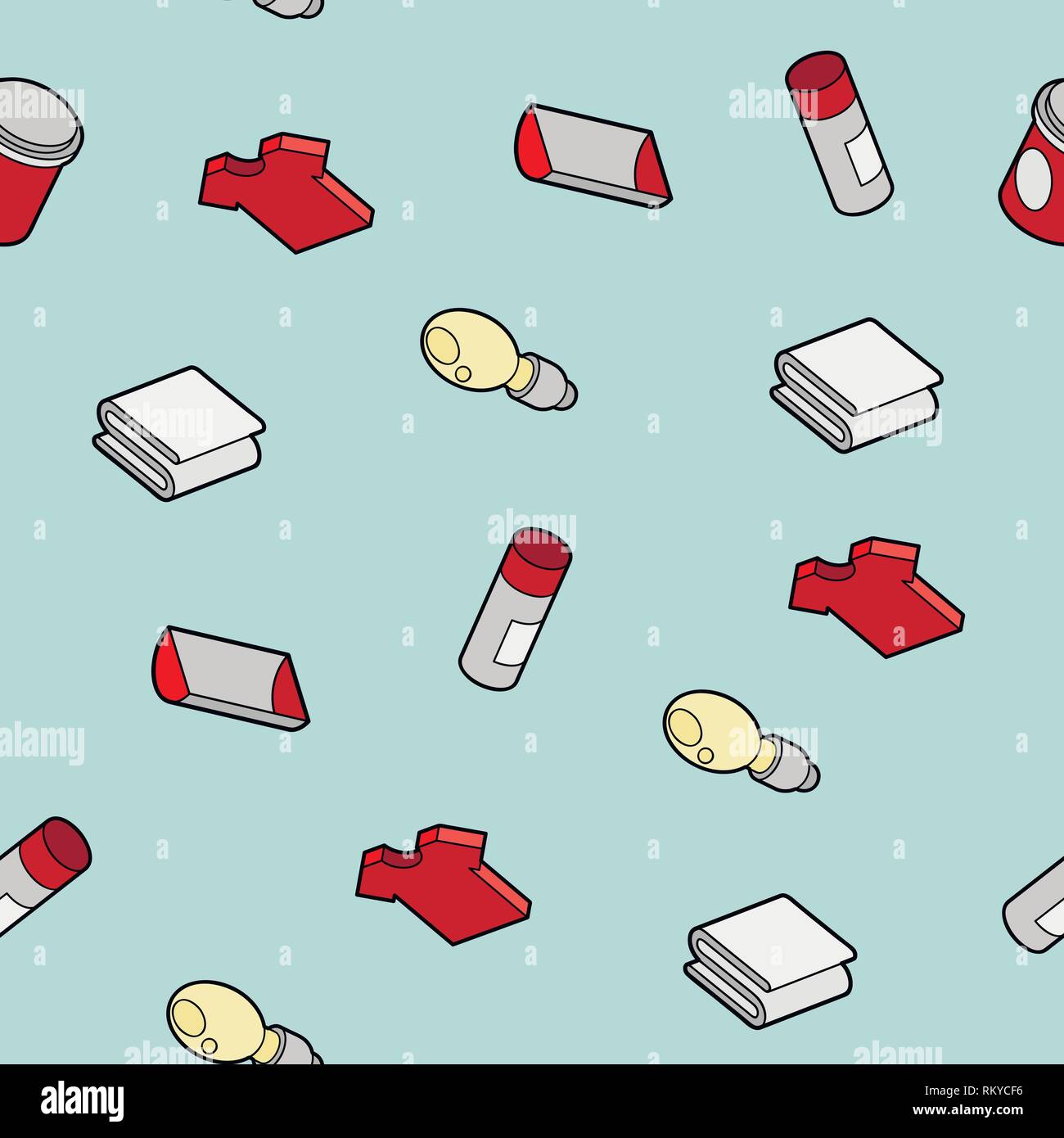 Silkskreen color outline isometric pattern . Vector illustration, EPS 10 Stock Vector