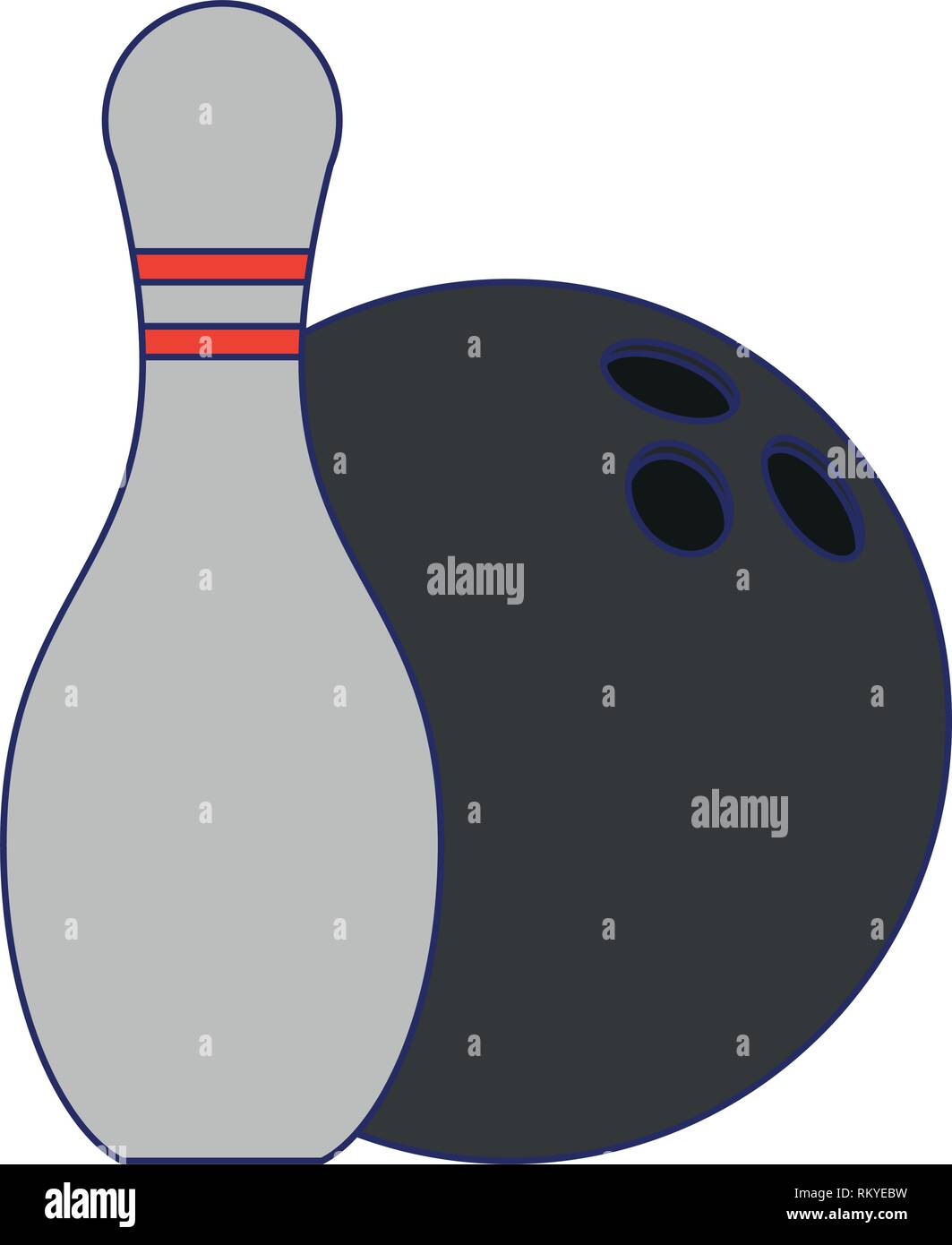 Bowling pin and ball cartoon Stock Vector Image & Art Alamy