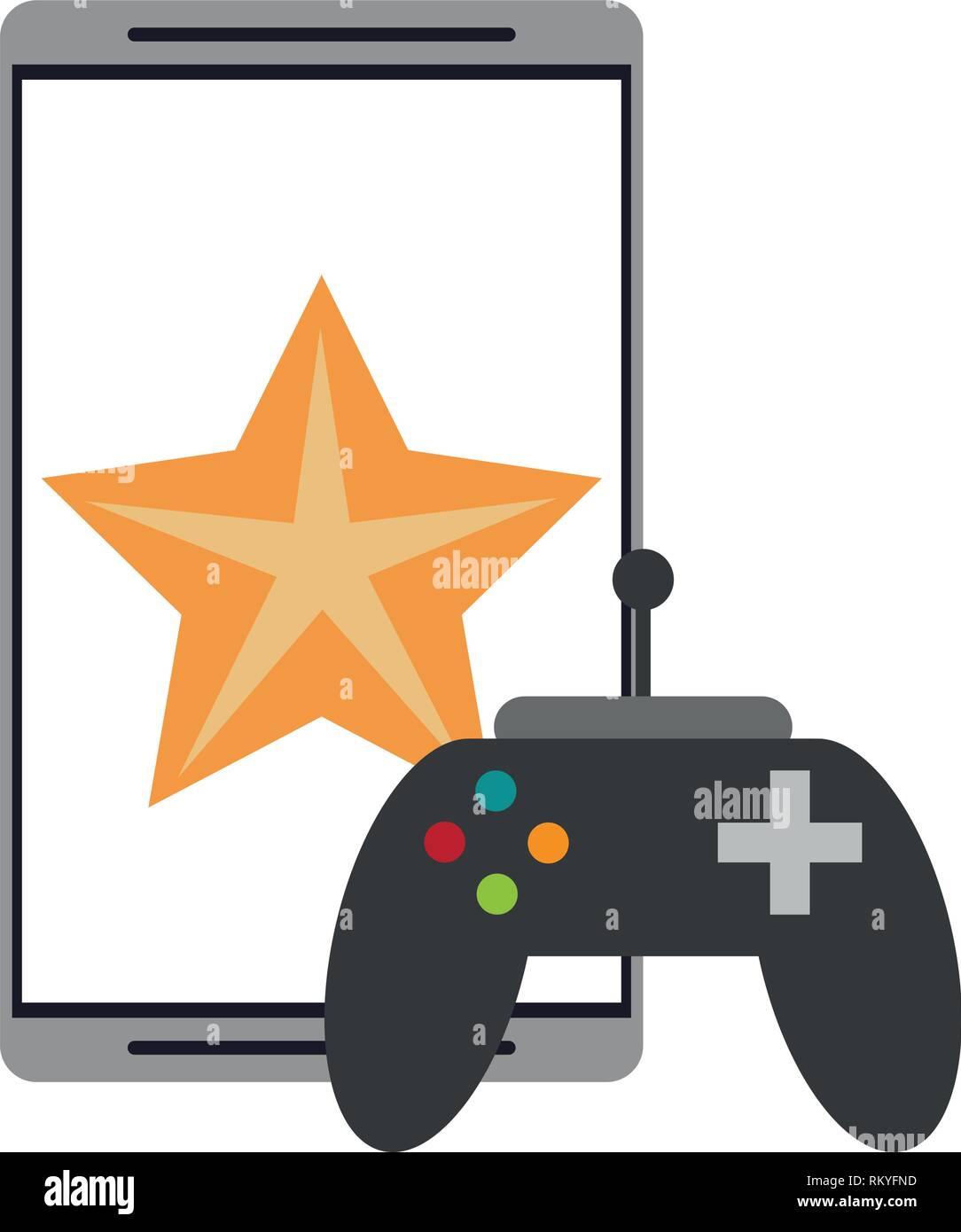 smartphone game app with gamepad Stock Vector Image & Art - Alamy