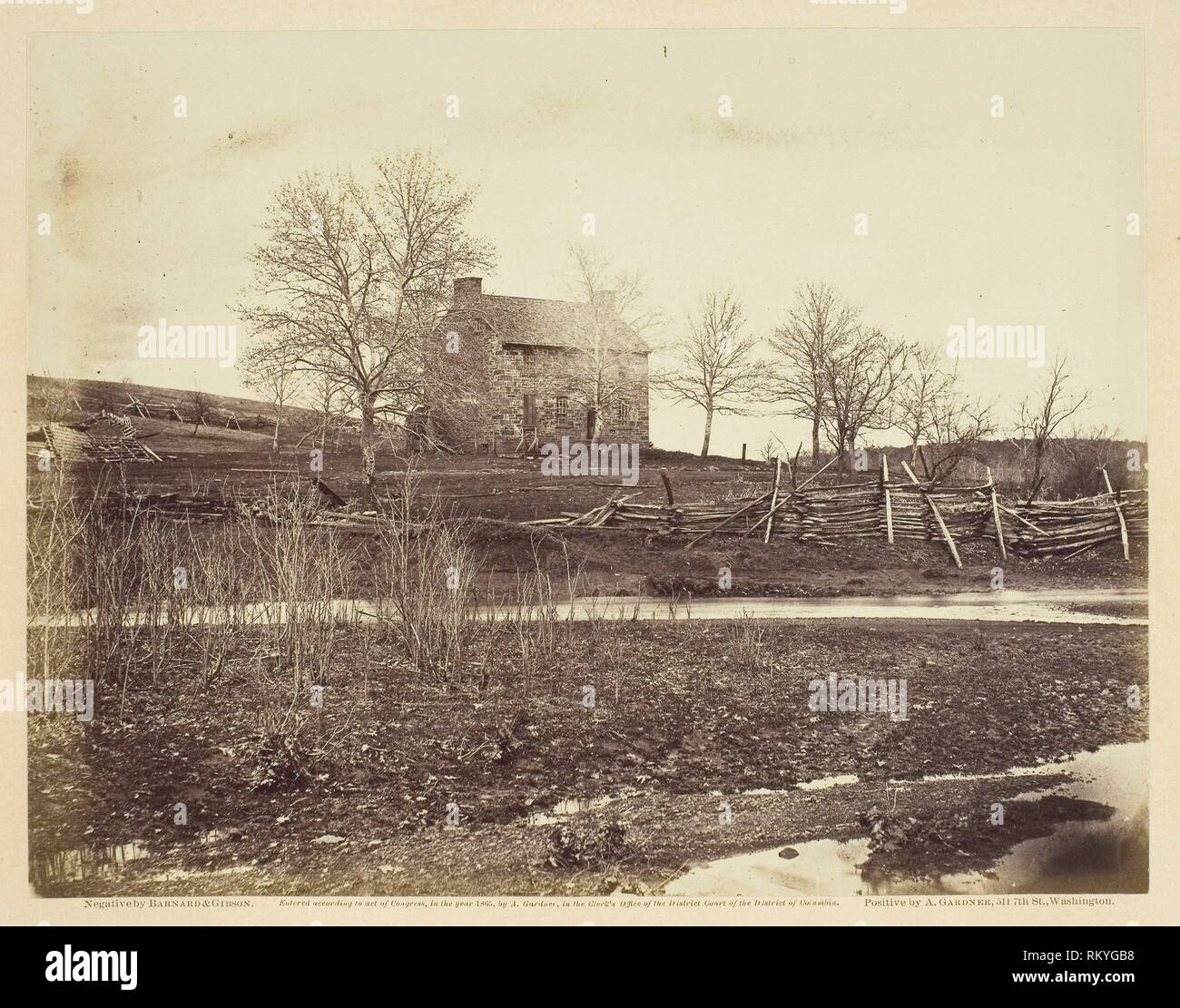 Mathew's House, Battlefield of Bull Run March 1862 Barnard and