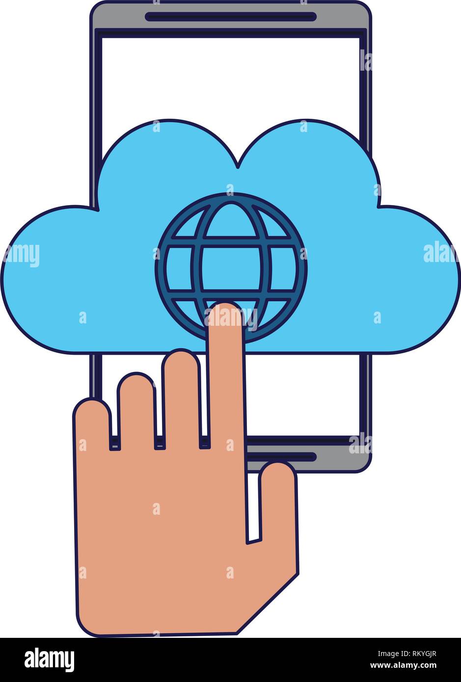 cloud computing technology blue lines Stock Vector Image & Art - Alamy
