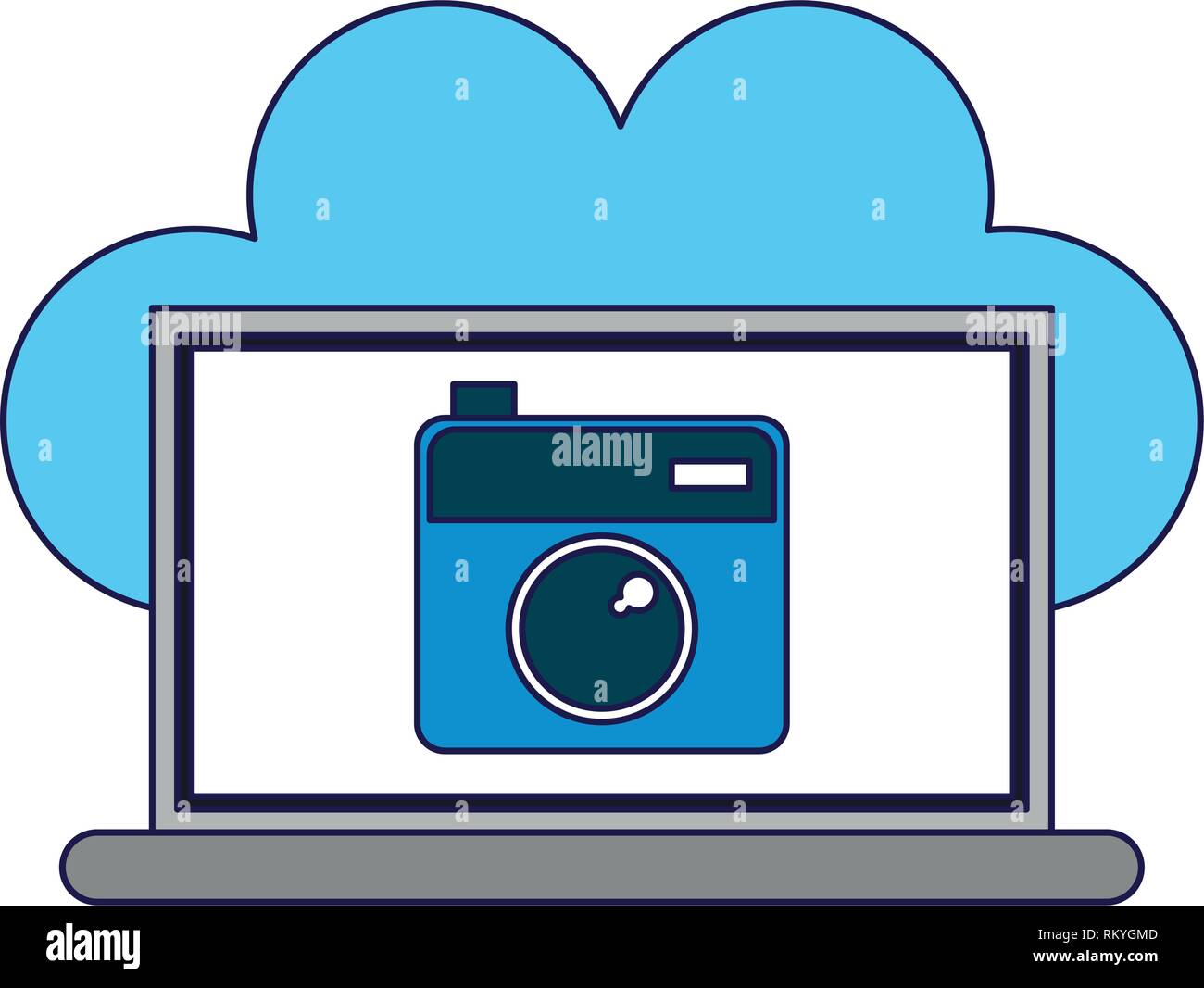 cloud computing technology blue lines Stock Vector Image & Art - Alamy