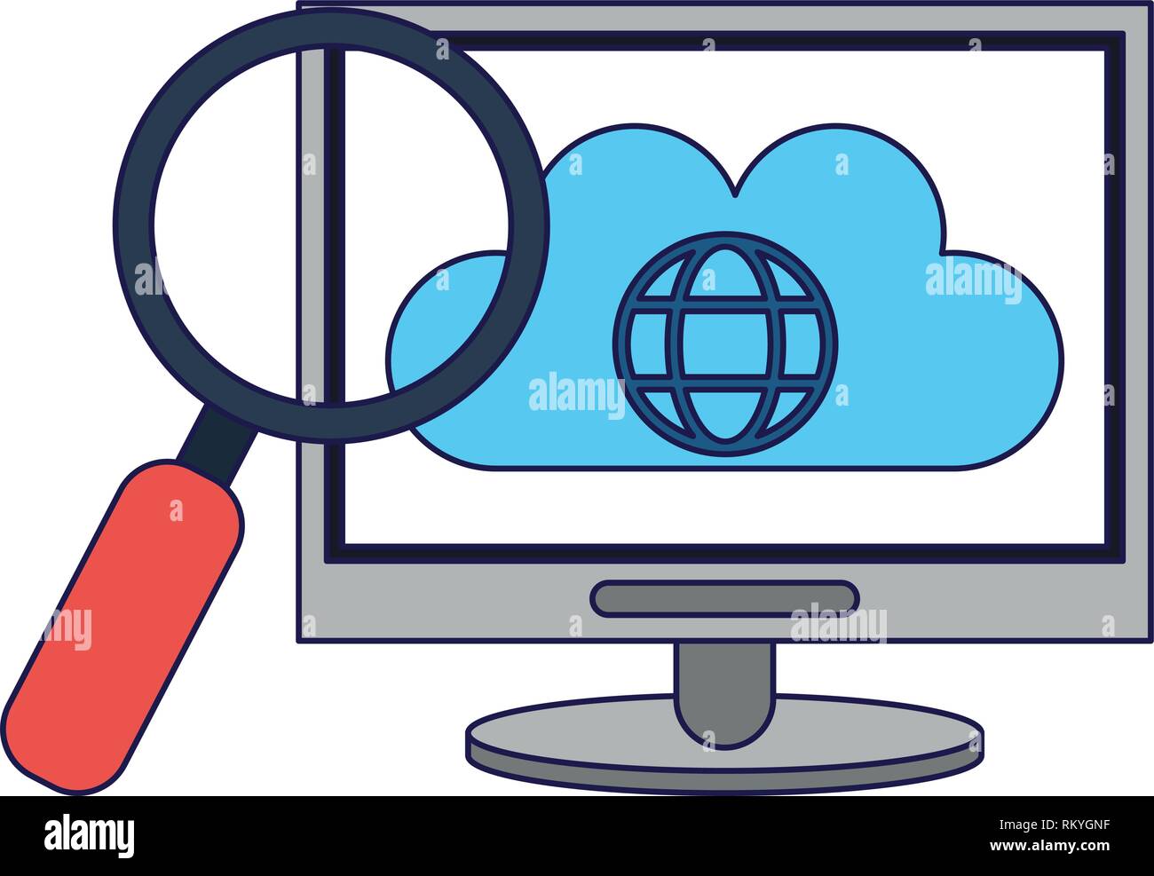 cloud computing technology blue lines Stock Vector Image & Art - Alamy