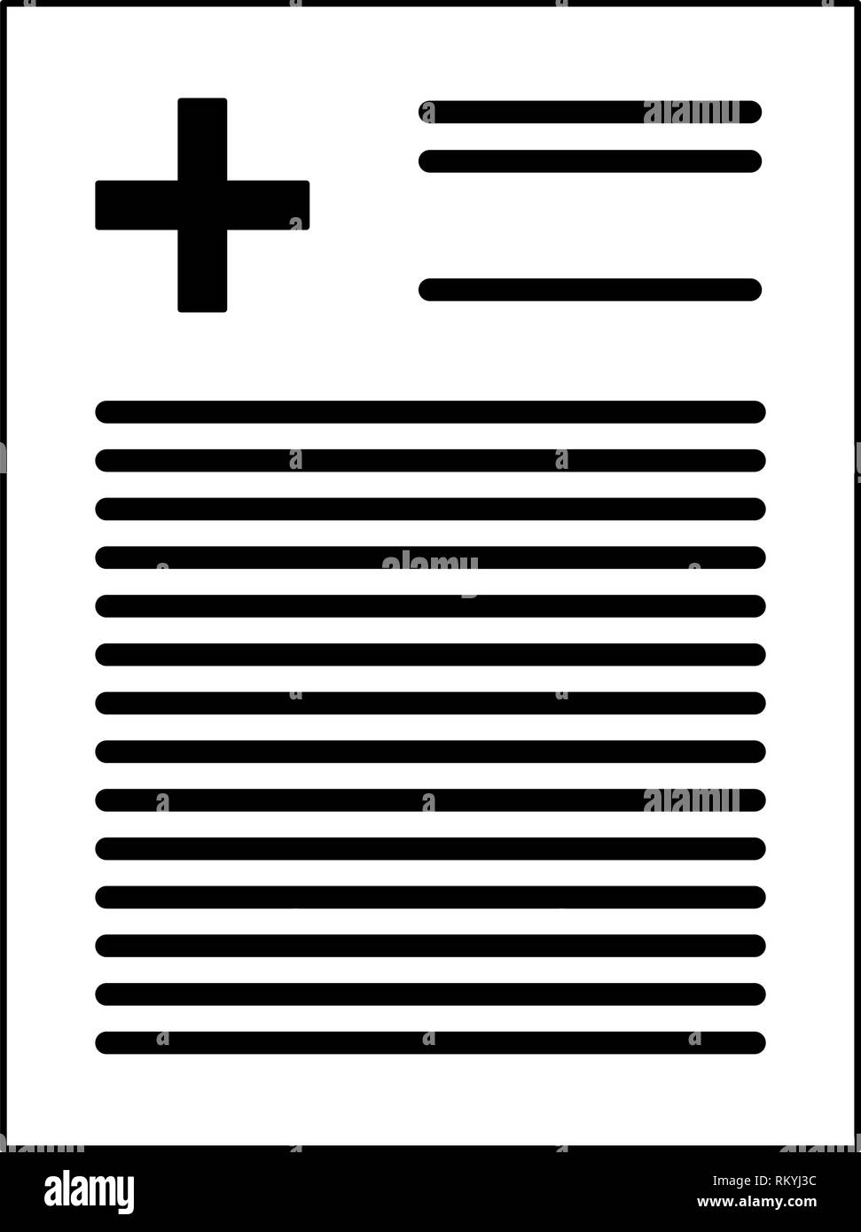medical-report-document-black-and-white-stock-vector-image-art-alamy