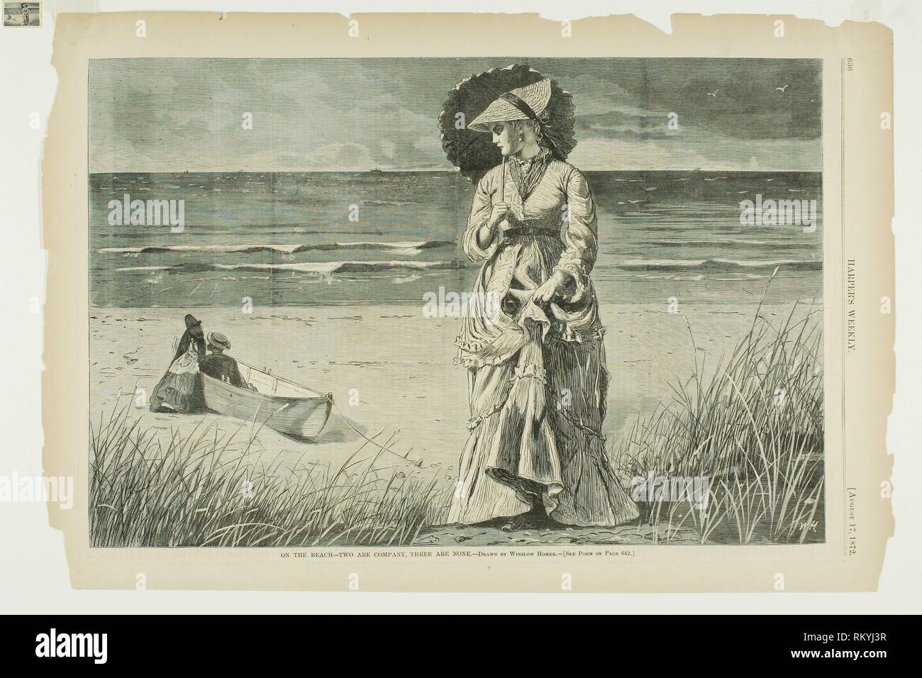Print Winslow Homer American American East Hampton Beach Long Island