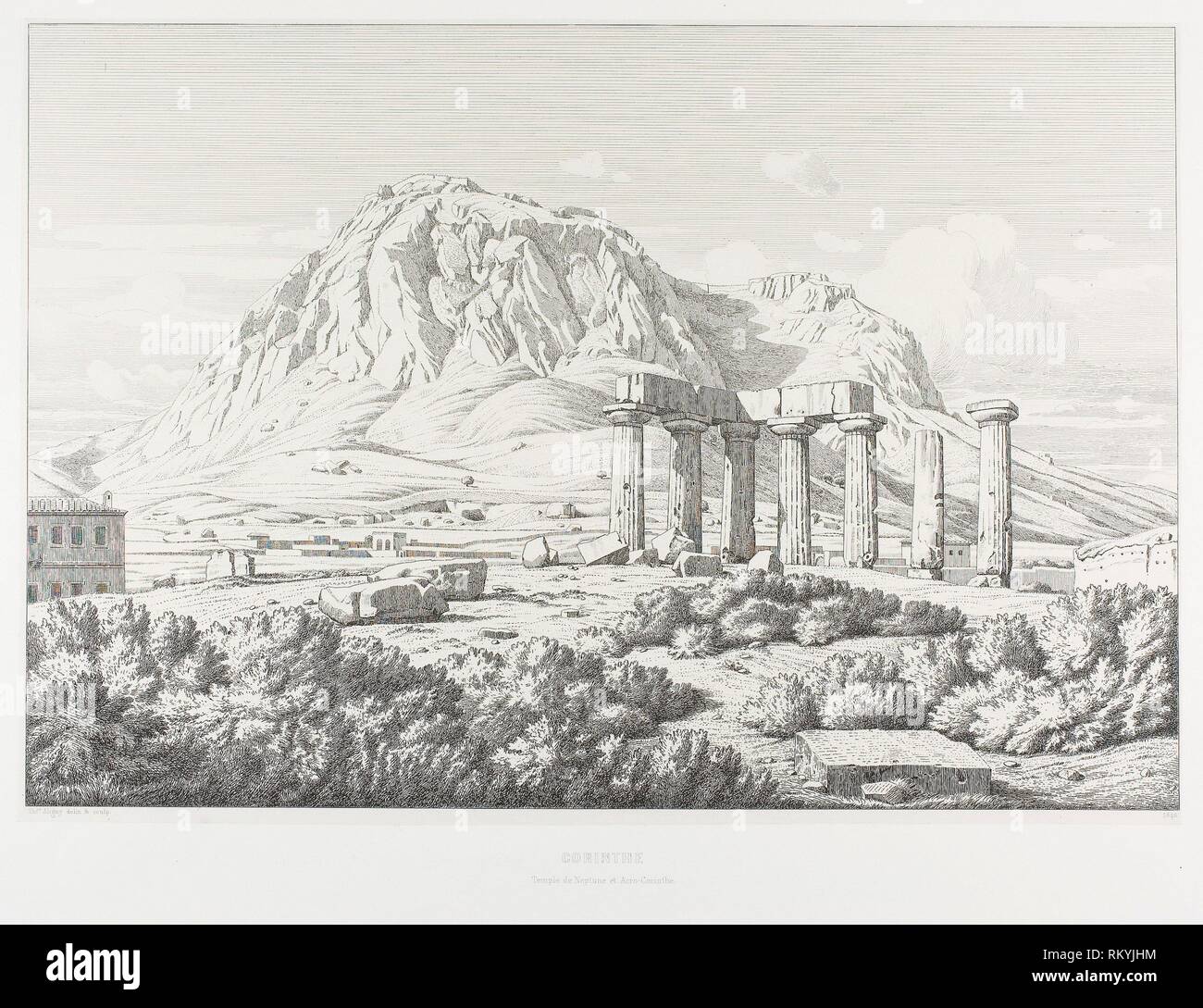 Corinth Temple Of Neptune And The Acrocorinth 1846 Theodore Caruelle D Aligny French 1798 1871 Artist Theodore Caruelle D Aligny Origin Stock Photo Alamy