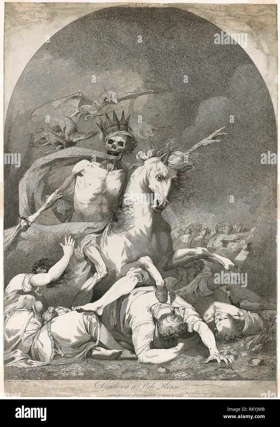 Death On A Pale Horse 1784 After The Drawing Of 1775 Joseph Haynes English 1760 1829 After John Hamilton Mortimer English 1740 1779 Stock Photo Alamy