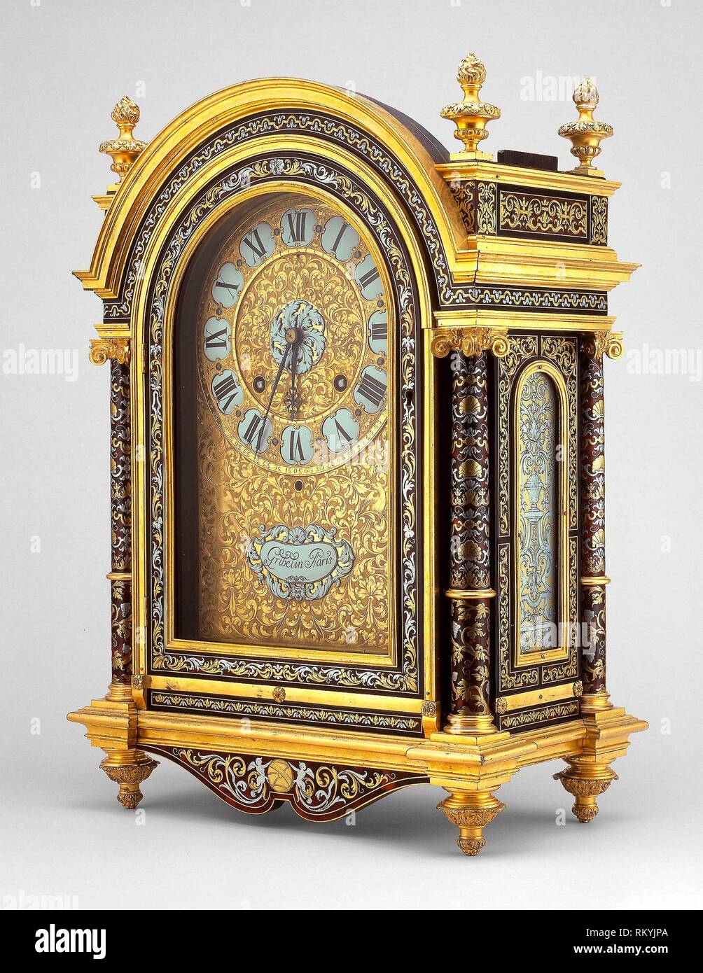 Table Clock - About 1675 - Case attributed to André Charles Boulle (French,  1642-1732) Clockwork by Nicolas Gribelin (French, 1637-1719) France Stock  Photo - Alamy