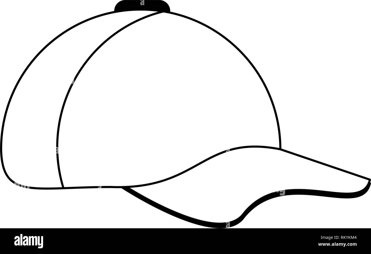 sport baseball cap wear black and white Stock Vector Image & Art - Alamy