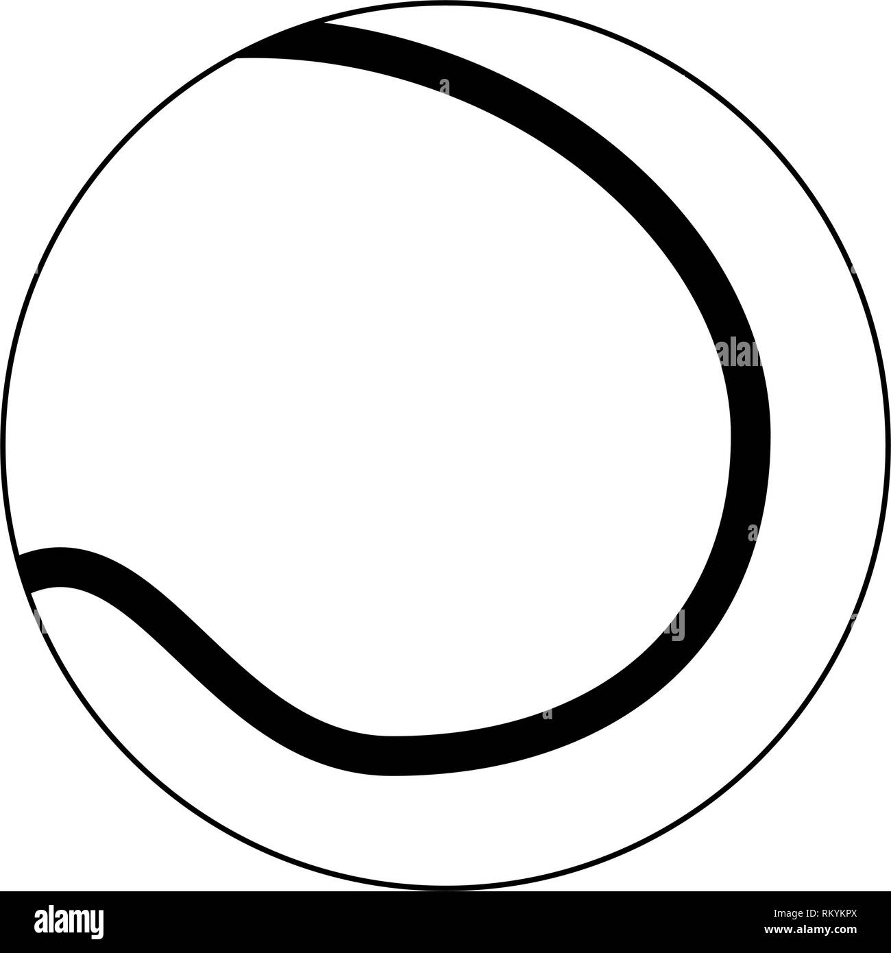 tennis ball sport equipment black and white Stock Vector Image & Art ...