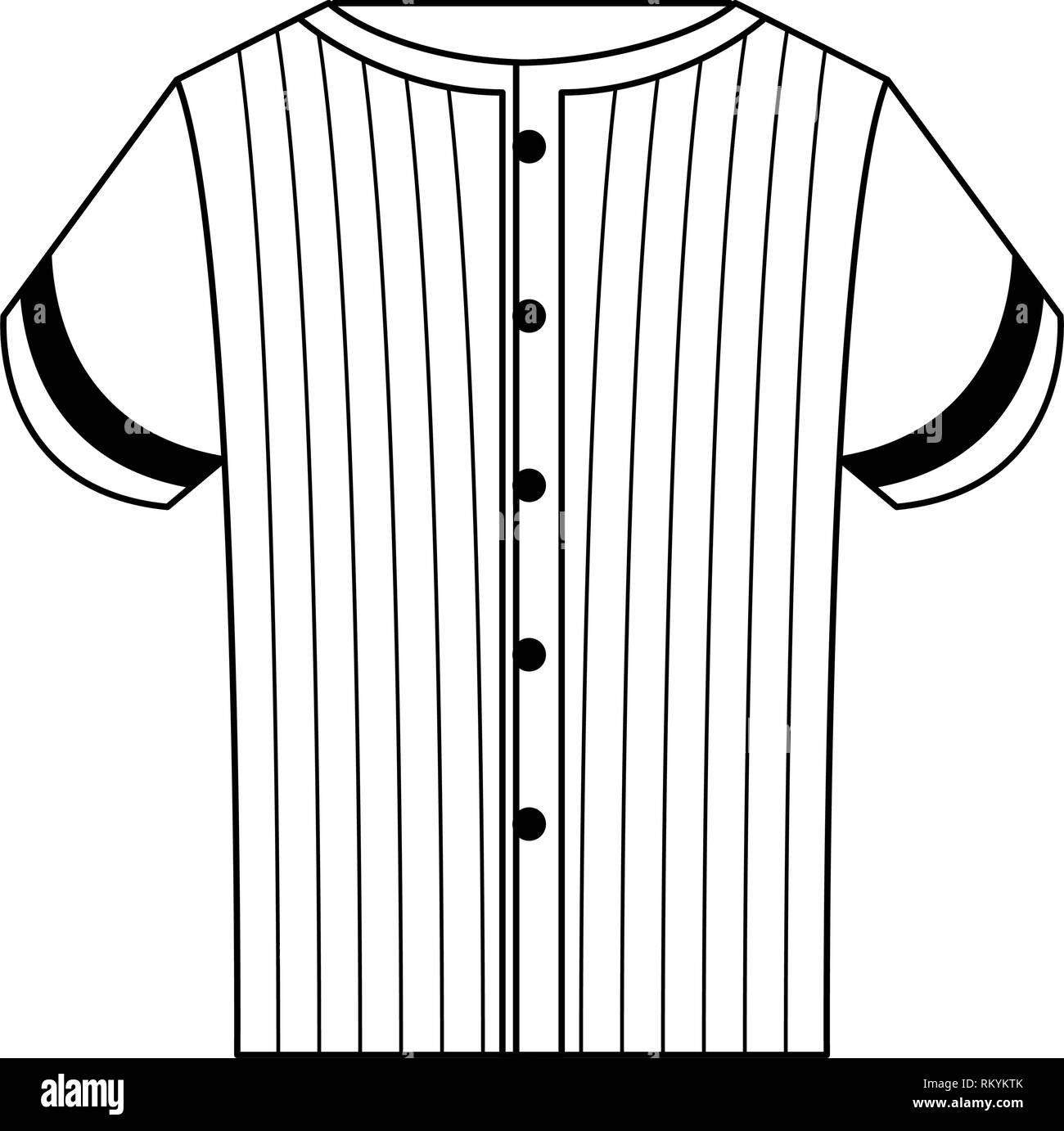baseball sport shirt black and white Stock Vector Image & Art Alamy