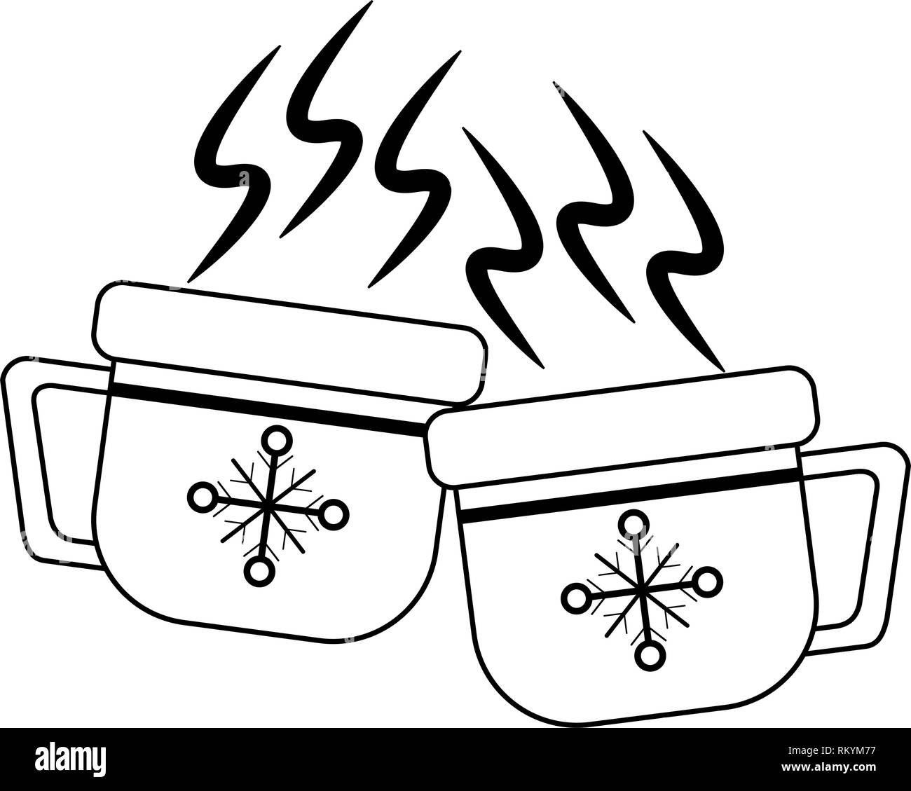 Christmas season cartoons black and white Stock Vector Image & Art Alamy