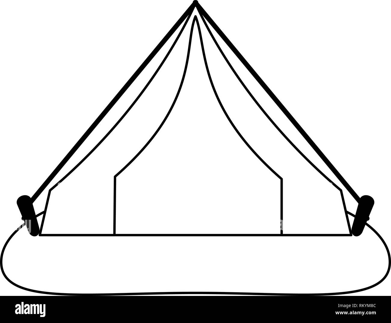 camping tent in nature black and white Stock Vector Image & Art - Alamy