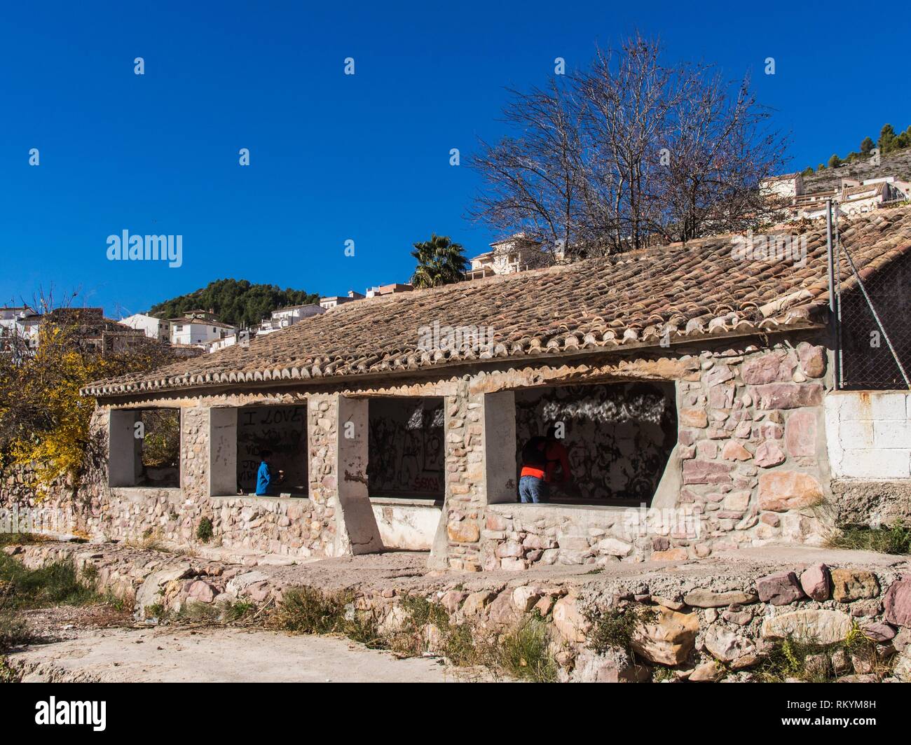 Old Algimia laundry room in Almonacid, Valencia, Spain Stock Photo Alamy