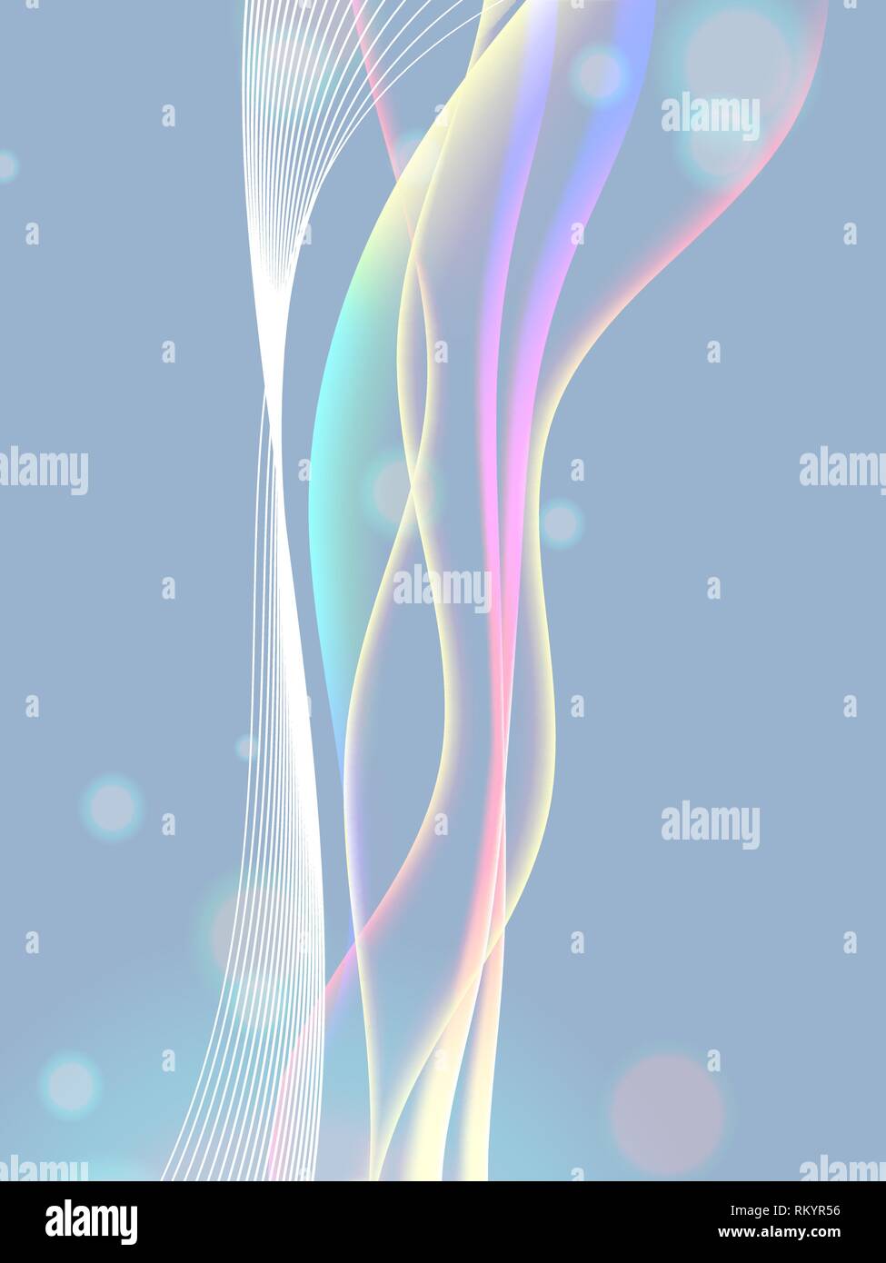 dinamyc flow, stylized waves, vector Stock Vector
