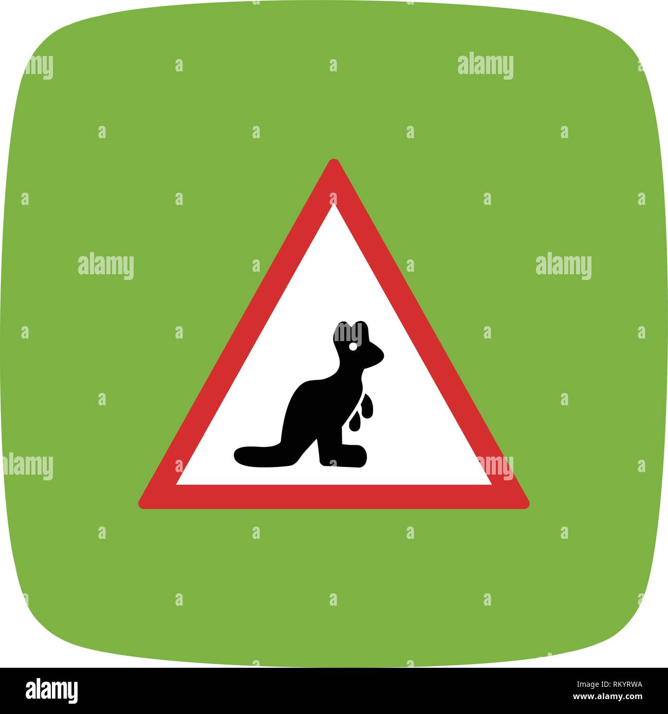 Vector Road Sign Icon Stock Vector
