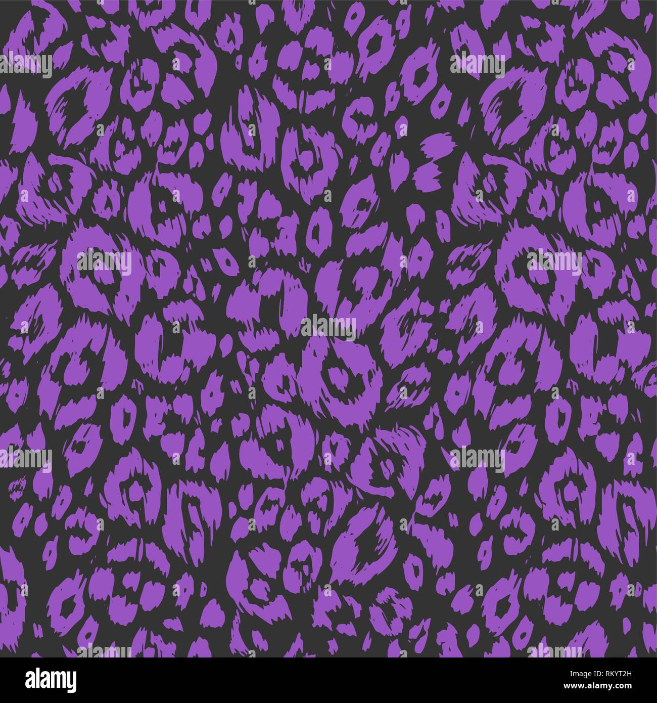 Violet leopard background surface. Abstract seamless pattern. Spotted violet animal skin Stock Vector