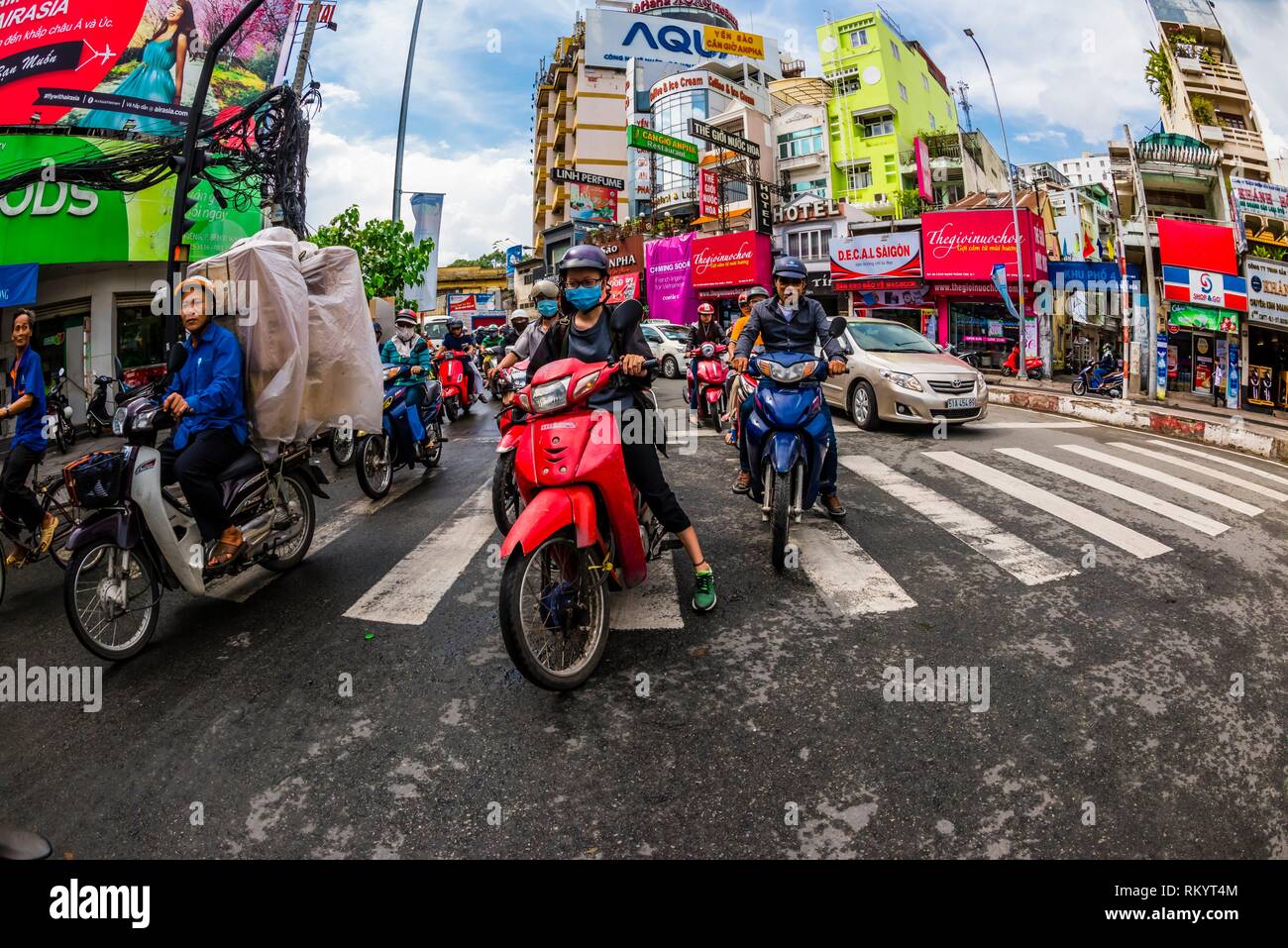 Two Wheeled Traffic In Ho Chi Minh City Saigon Vietnam There Are Over Four Million Motorbikes In The City Stock Photo 236024900 Alamy
