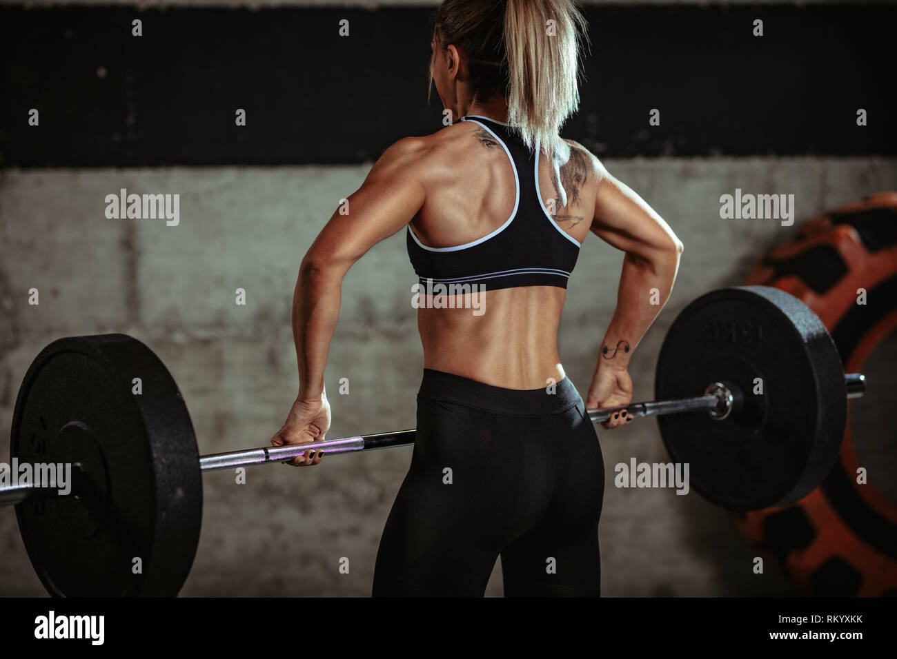 Rear view muscular beautiful hi-res stock photography and images - Alamy