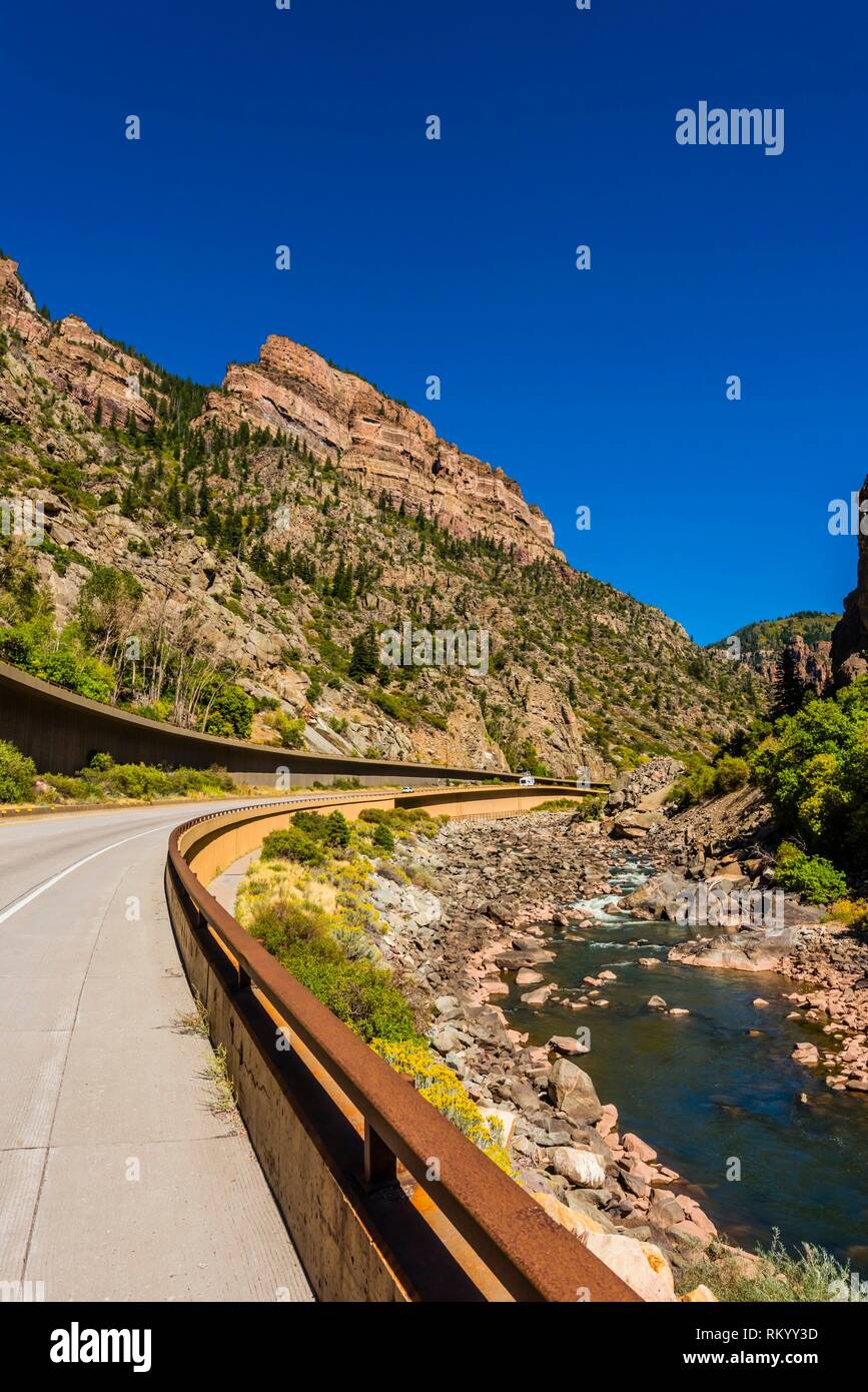 Interstate 70 glenwood canyon High Resolution Stock Photography and