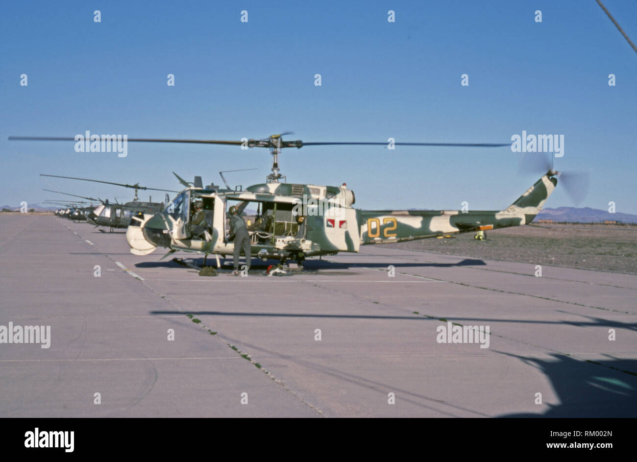 US ARMY / United States Army Bell JUH-1H - Aggressor Unit National Training Centre Stock Photo