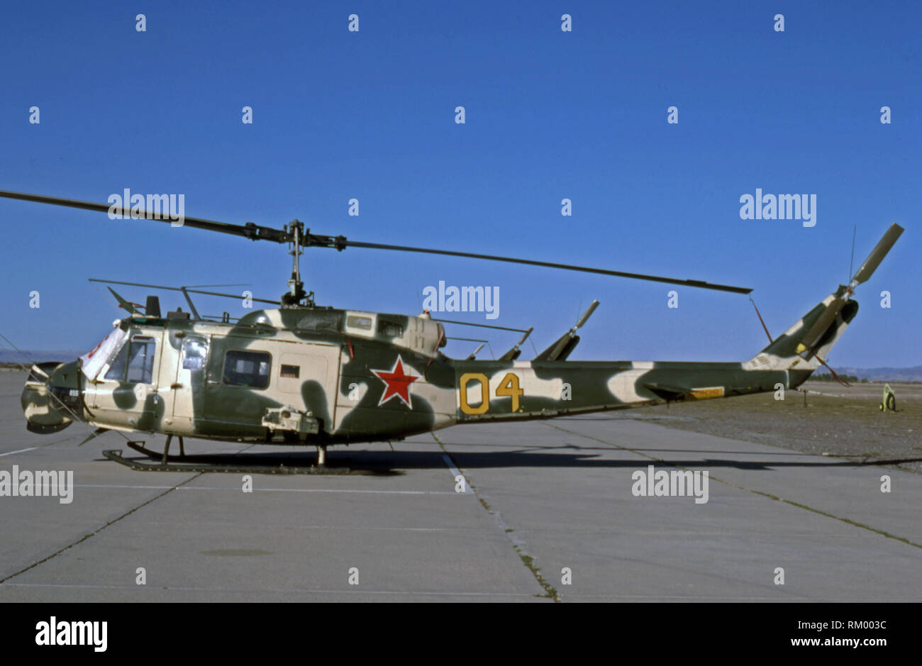 US ARMY / United States Army Bell JUH-1H - Aggressor Unit National Training Centre Stock Photo