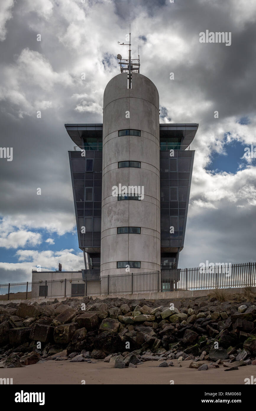 Aberdeen Shipping Control Centre on a cloudy day. Stock Photo