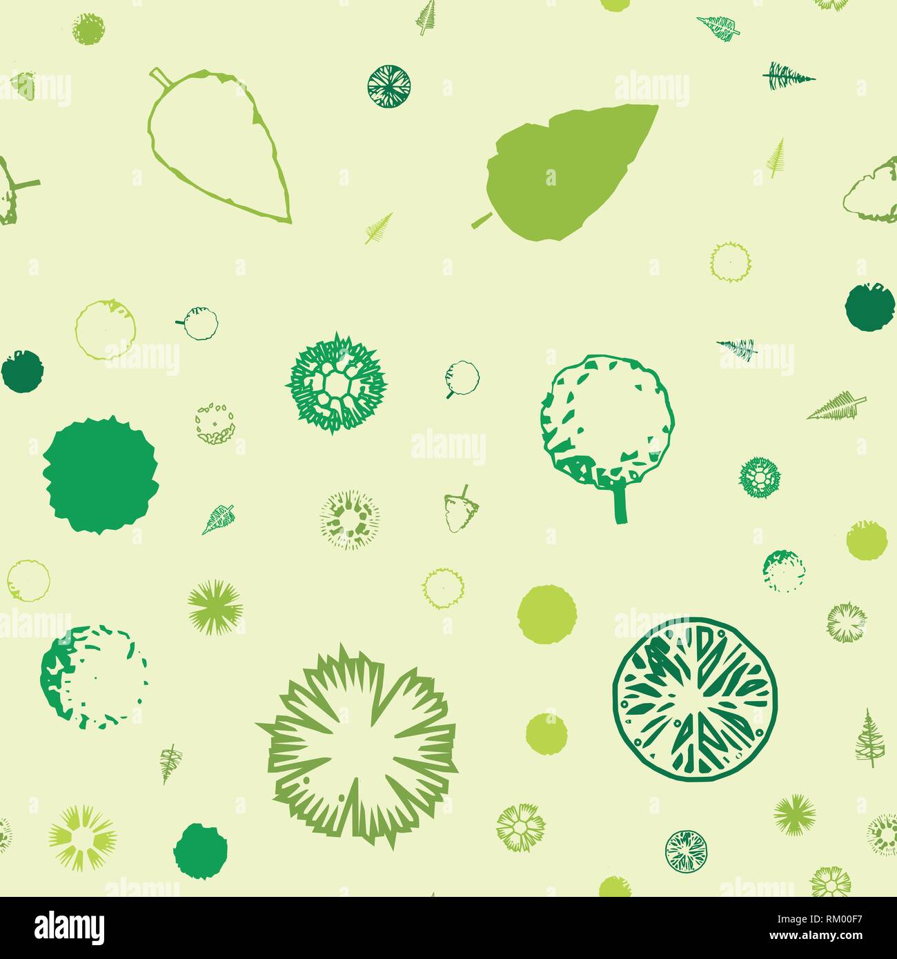 Vector pattern with topographic icons. Streamless pattern with doodling element Stock Vector