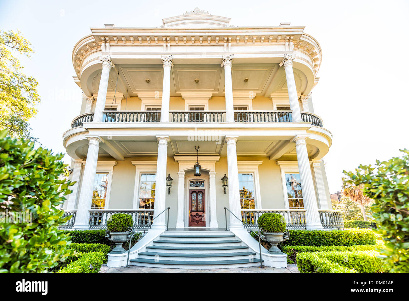 New Orleans, USA - April 23, 2018: Old street historic Garden district ...