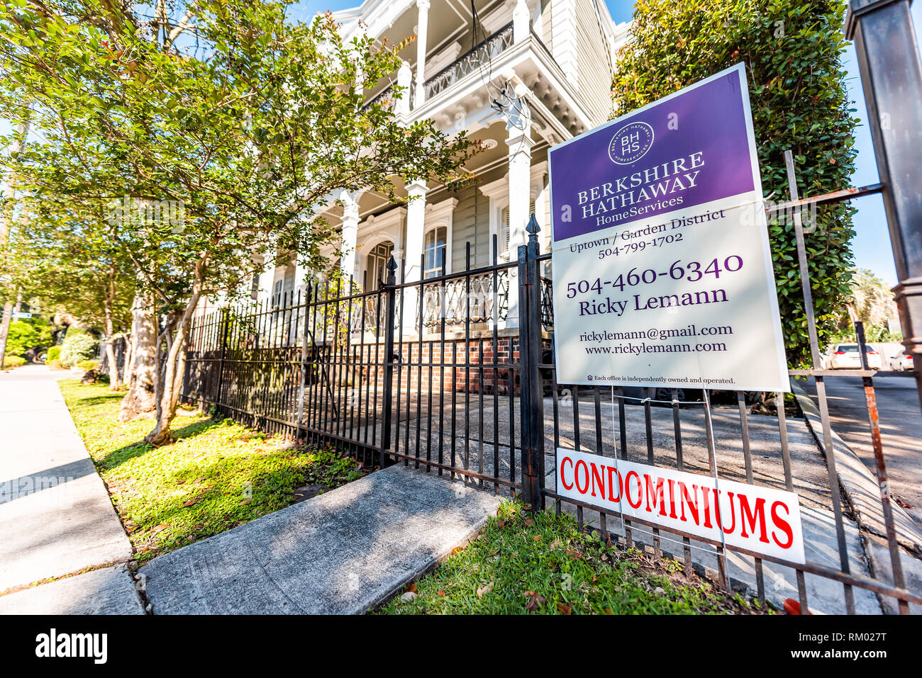 New Orleans, USA April 23, 2018 Old street historic Garden district