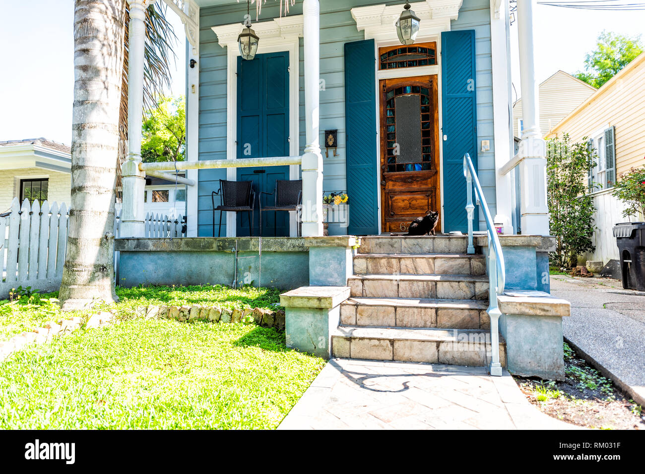 New Orleans, USA April 23, 2018 Old street historic Garden district