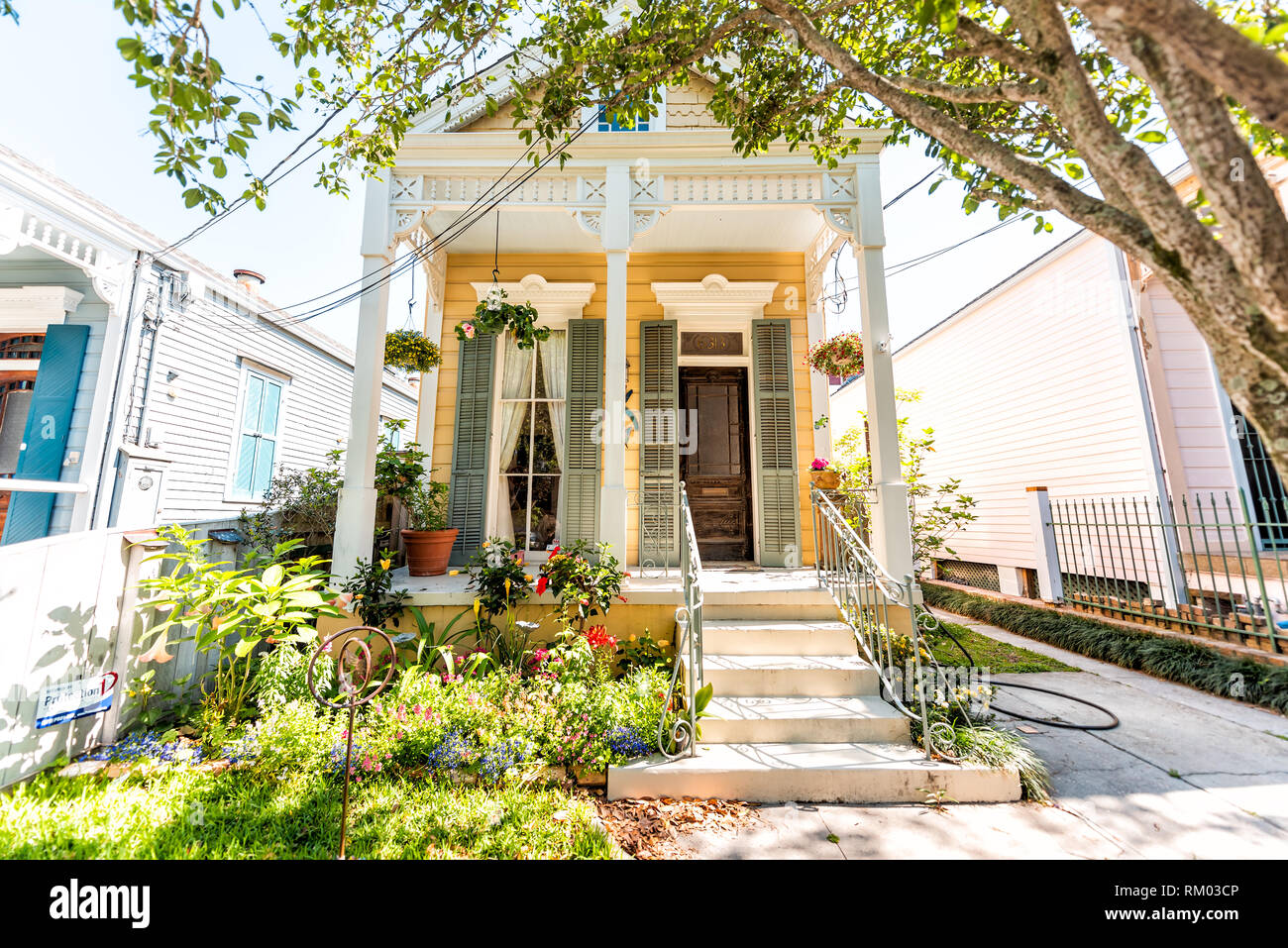 New Orleans, USA April 23, 2018 Old street historic Garden district