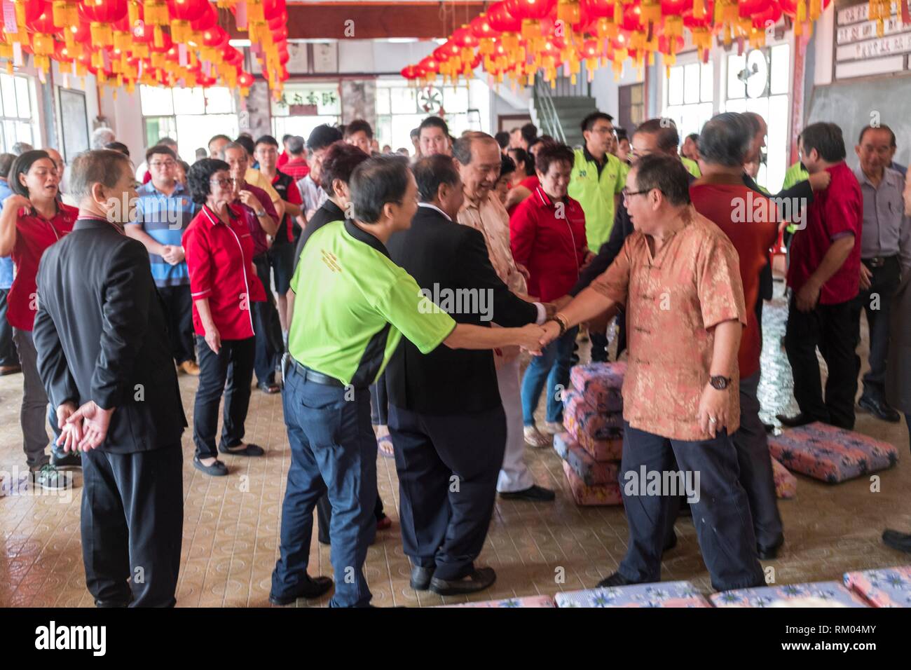 Chinese New Year Greetings At The Sarawak Chai S Clan Association Kuching Sarawak Malaysia Stock Photo Alamy
