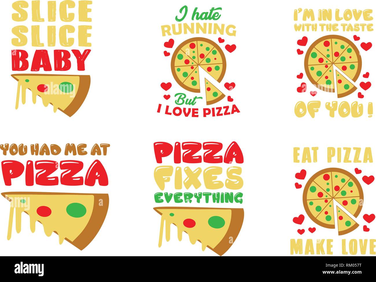 Pizza Quote and Saying. Set of Pizza Quote Stock Vector Image & Art Alamy