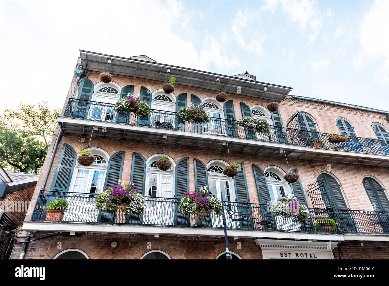 New Orleans, USA April 23, 2018 Old town Royal street in Louisiana