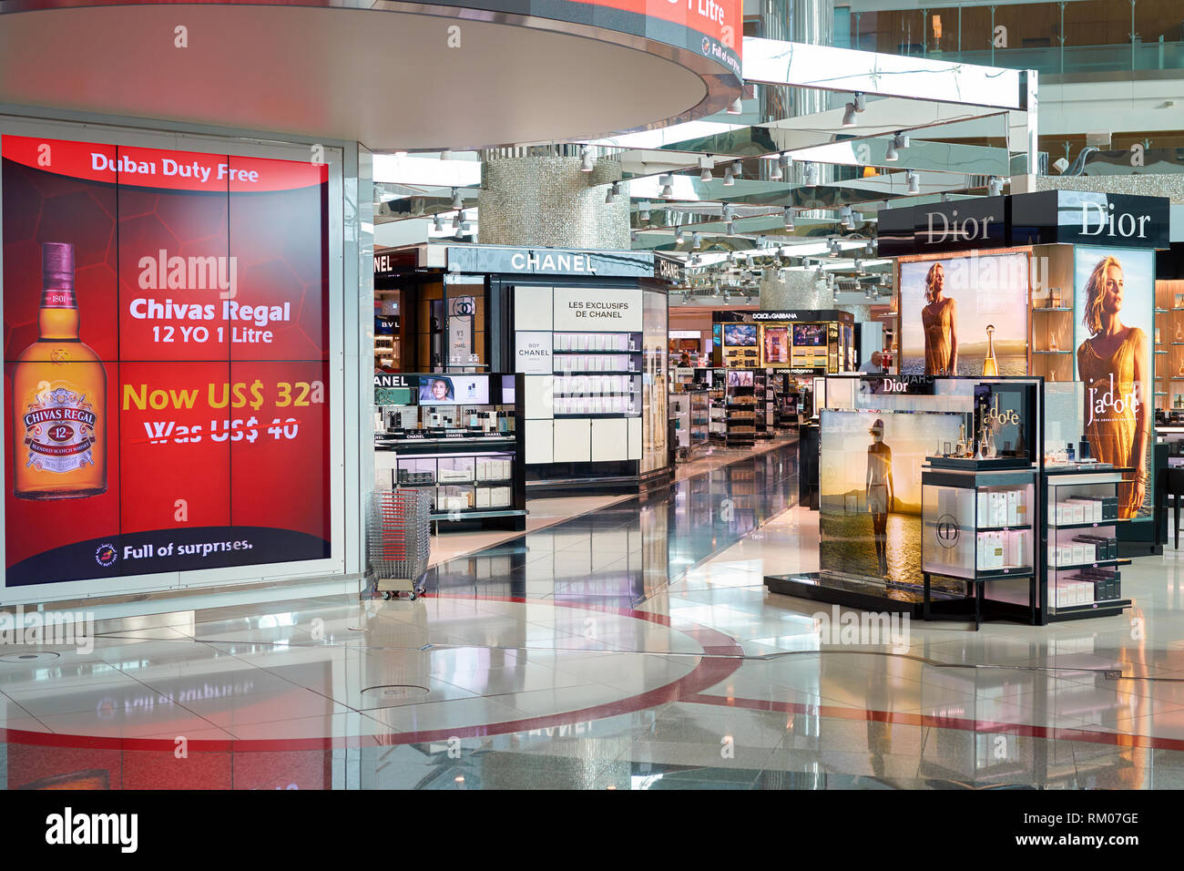 DUBAI, UAE CIRCA NOVEMBER, 2016 duty free at Dubai International