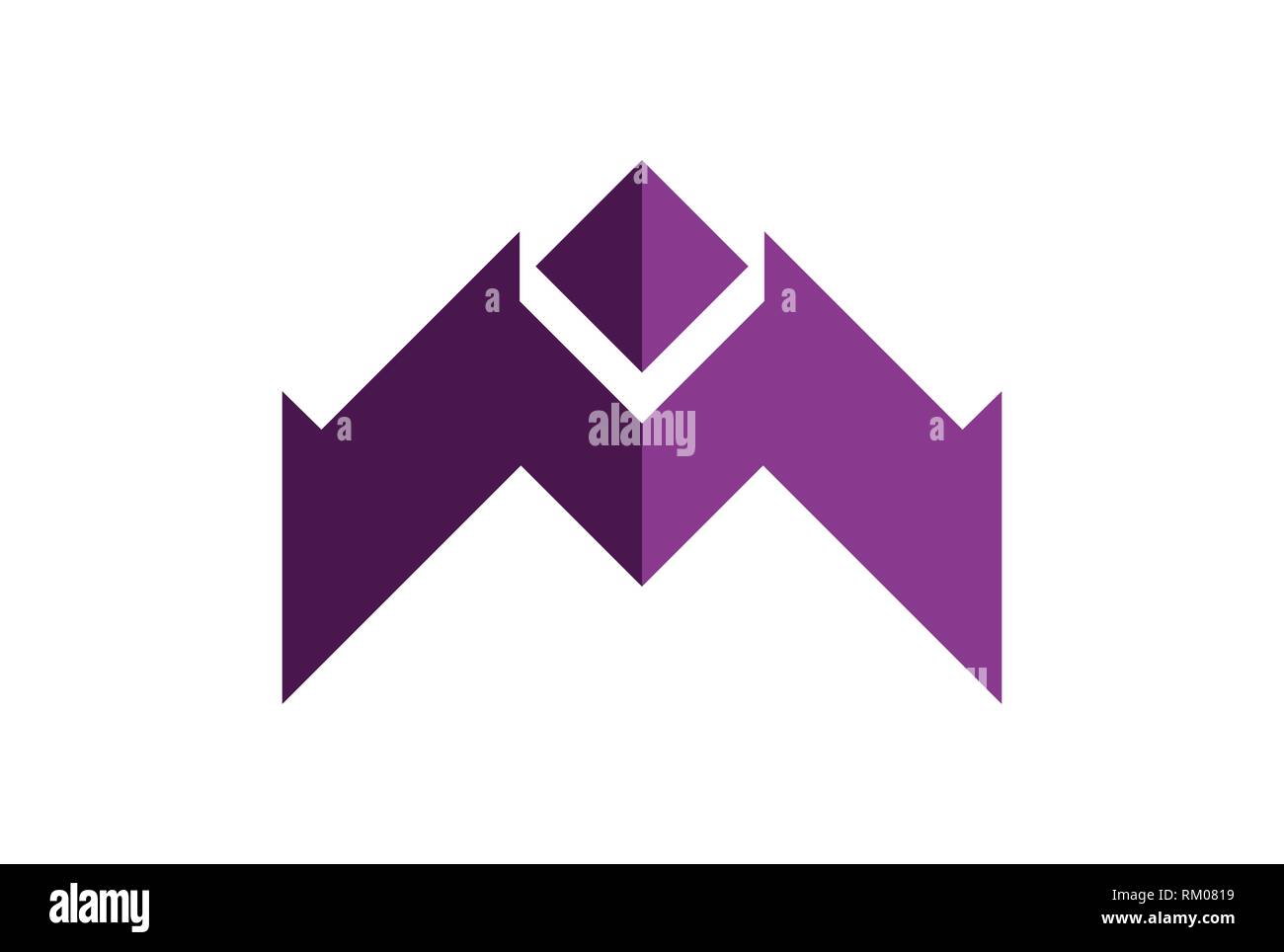 letter m up arrow logo icon Stock Vector Image & Art - Alamy