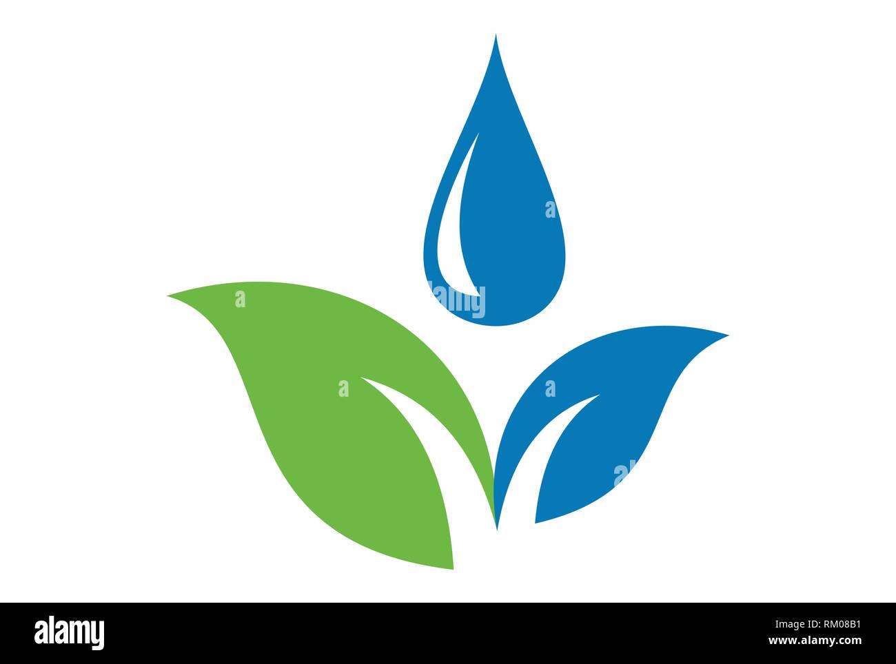leaf water nature concept logo icon Stock Vector Image & Art - Alamy