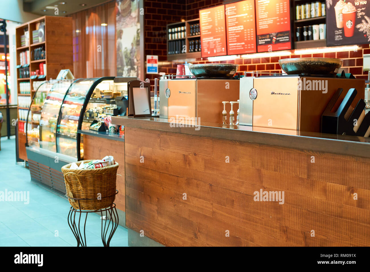 DUBAI CIRCA NOVEMBER, 2016 a Starbucks cafe in Dubai International