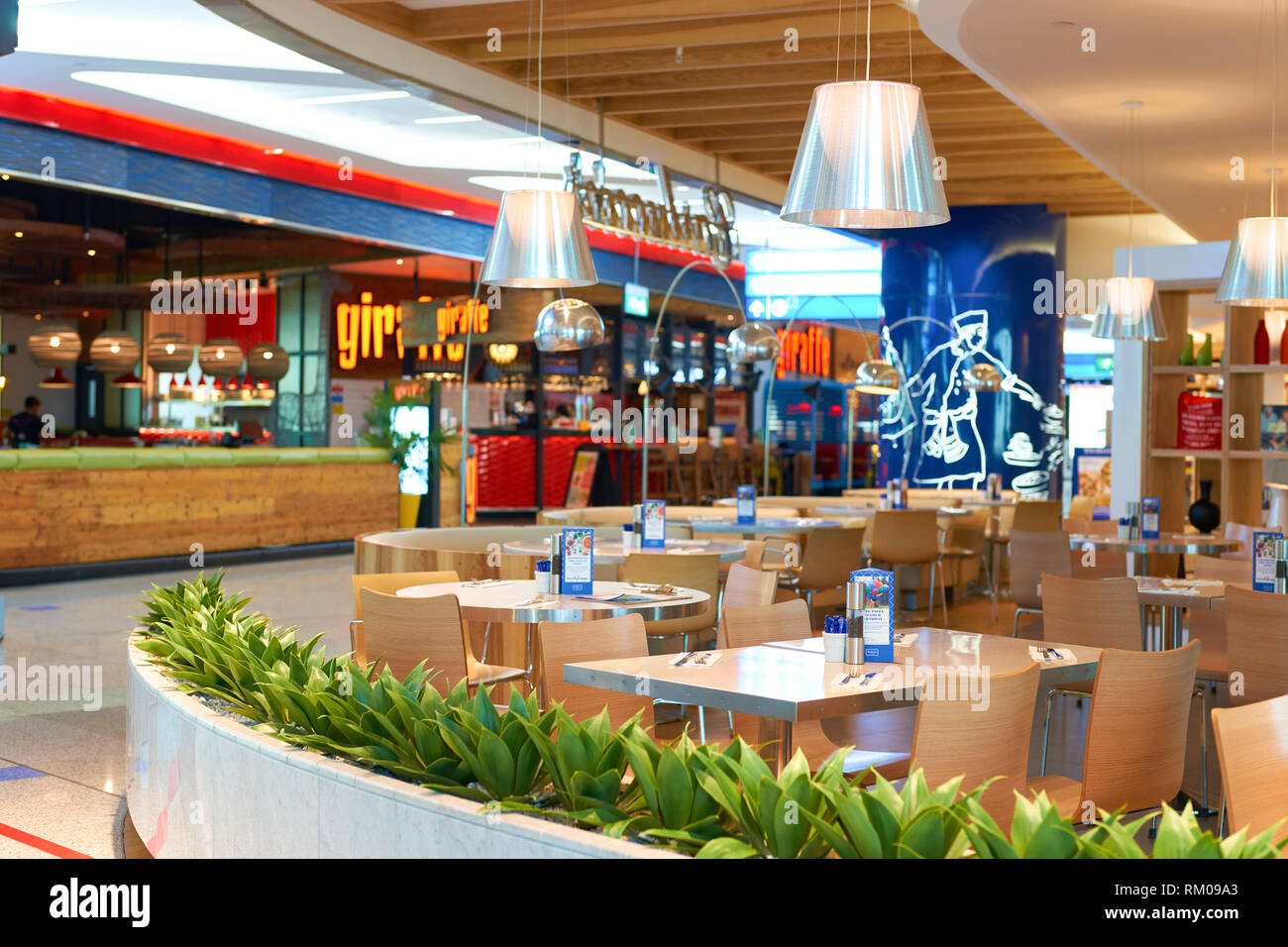 DUBAI, UAE CIRCA NOVEMBER, 2016 inside Dubai Airport. There are a