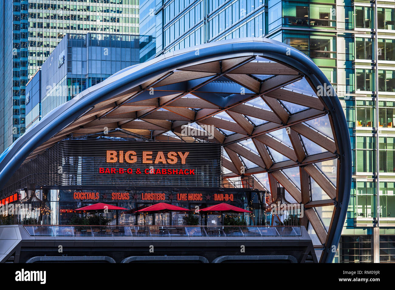 Big Easy American Style Restaurant in the Crossrail station building in