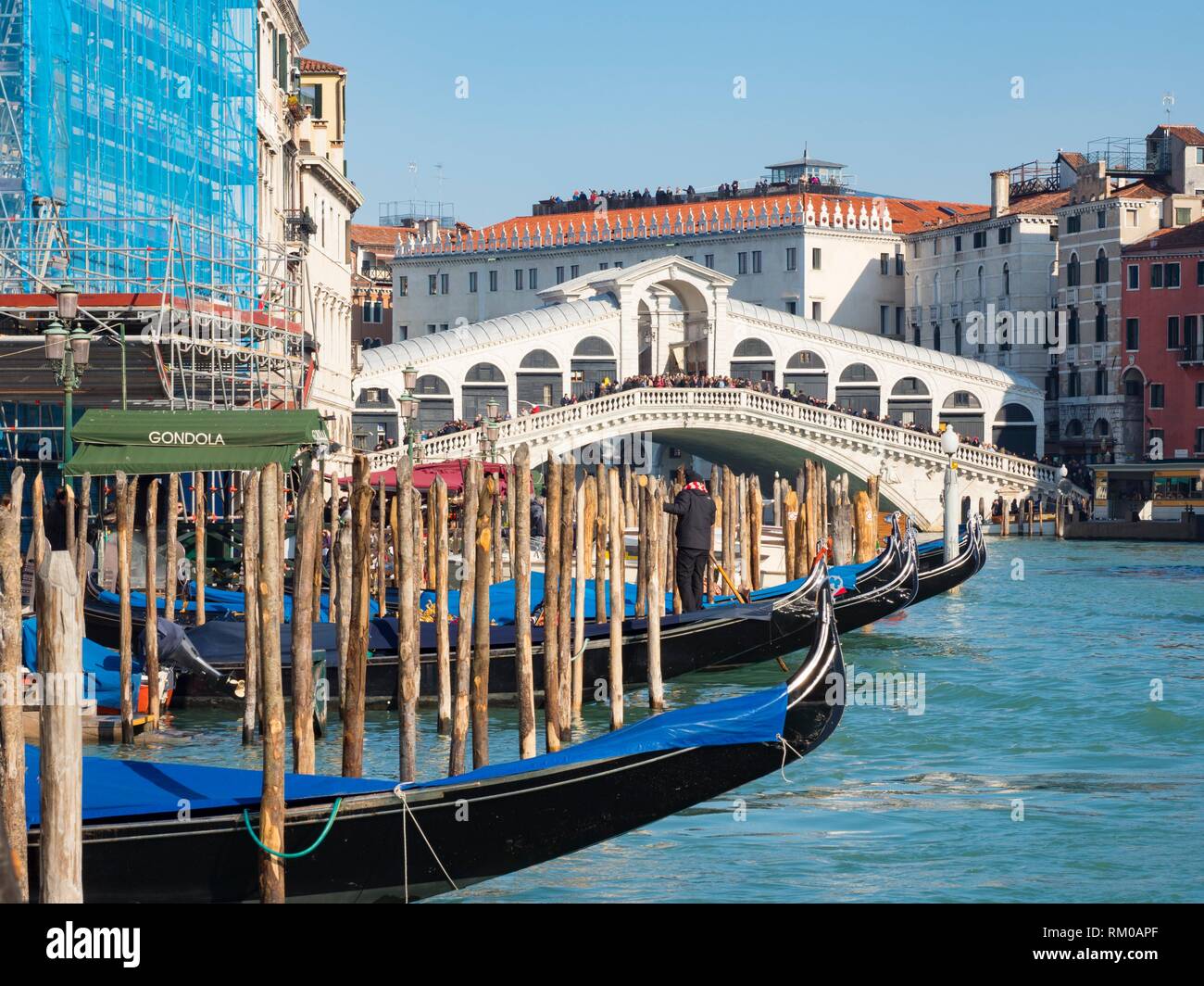 Rialto Bridge Venice Italy Old Stereo Photo 1859