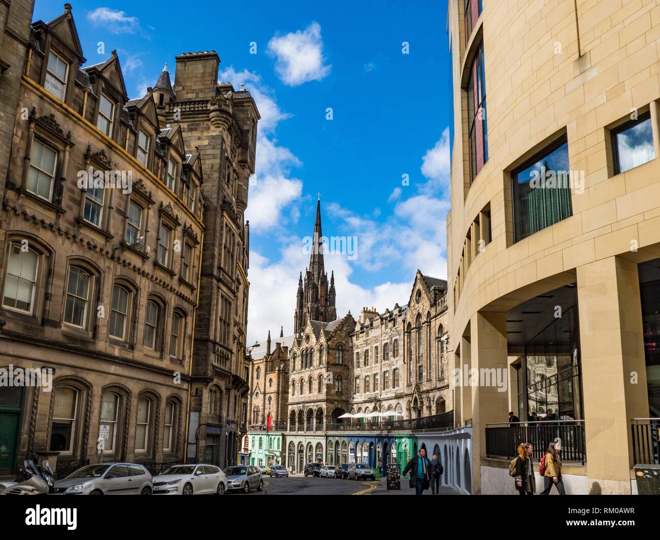 Edinburgh Scotland Street. Stock Photo