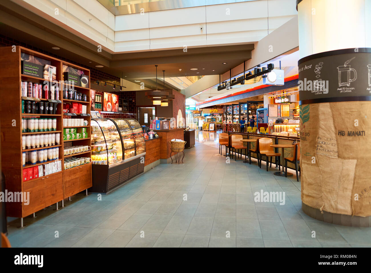 DUBAI CIRCA NOVEMBER, 2016 a Starbucks cafe in Dubai International